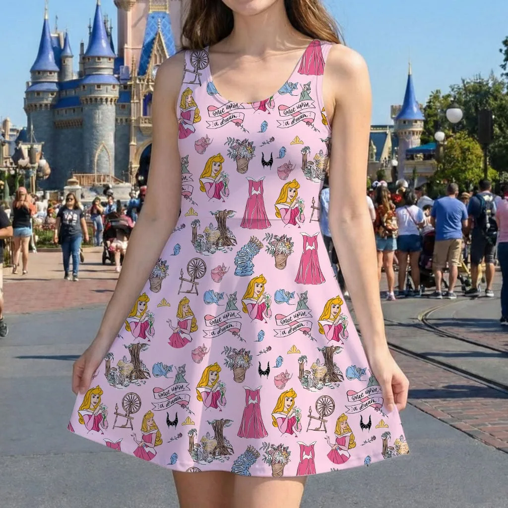 Disney Princess Aurora Mommy & Me Dress, Mama Mini Family Matching Outfit - Image 5