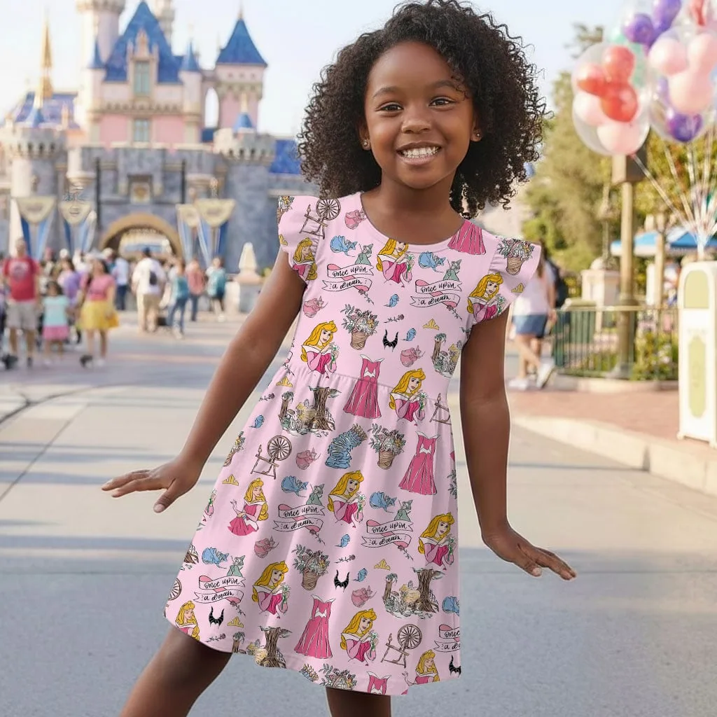 Disney Princess Aurora Mommy & Me Dress, Mama Mini Family Matching Outfit - Image 7