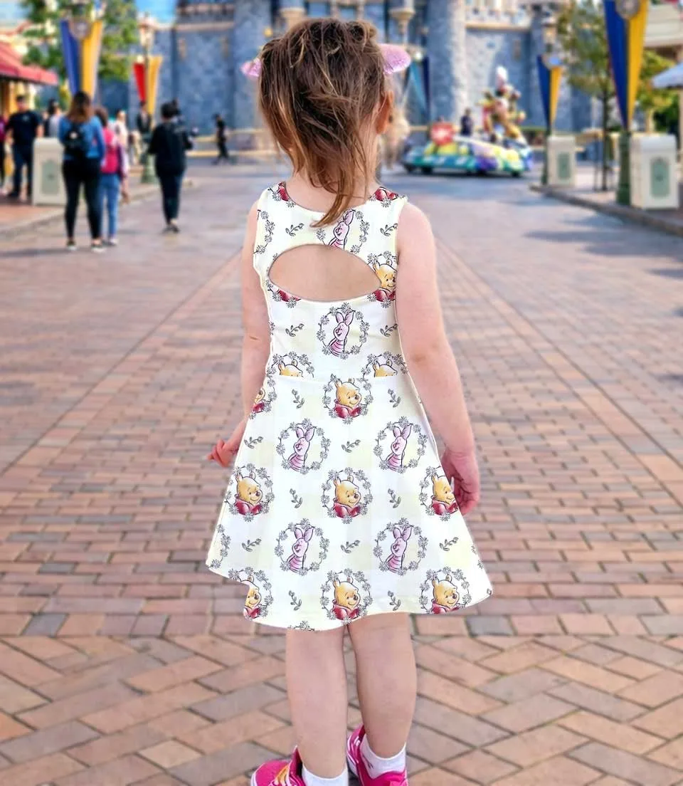Women's Winnie the Pooh Activewear Set, Retro Honey Bear Athletic Dress & Skort Outfit - Image 4