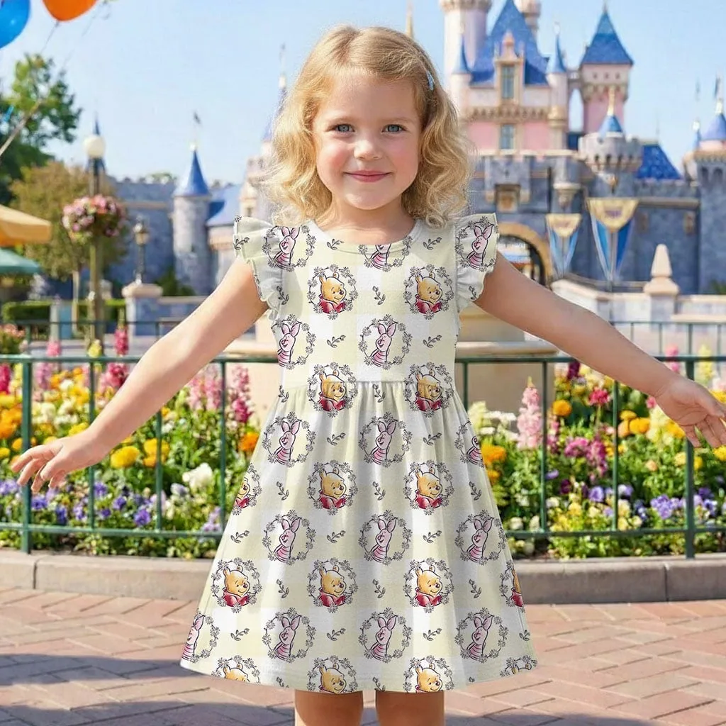 Winnie the Pooh Piglet Mommy & Me Dress, Mama Mini Family Matching Outfit - Image 7