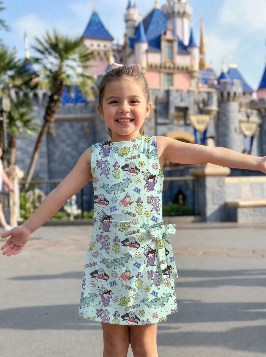 Girls Disney Pixar Monsters Inc Pastel Character Tennis Dress Skirt, Family Matching Outfit - Image 7