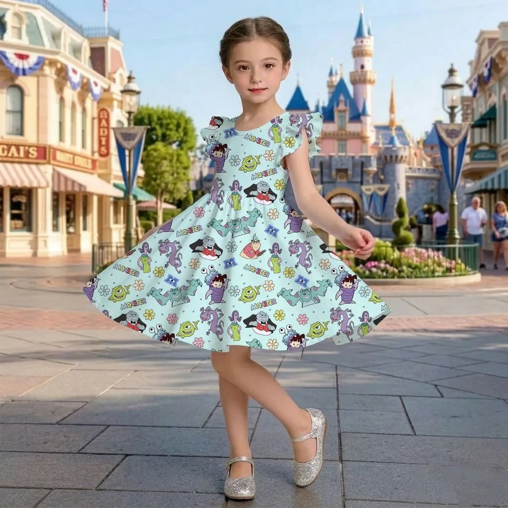 Monsters Inc Characters Mommy & Me Dress, Mama Mini Pixar Matching Outfit - Image 6