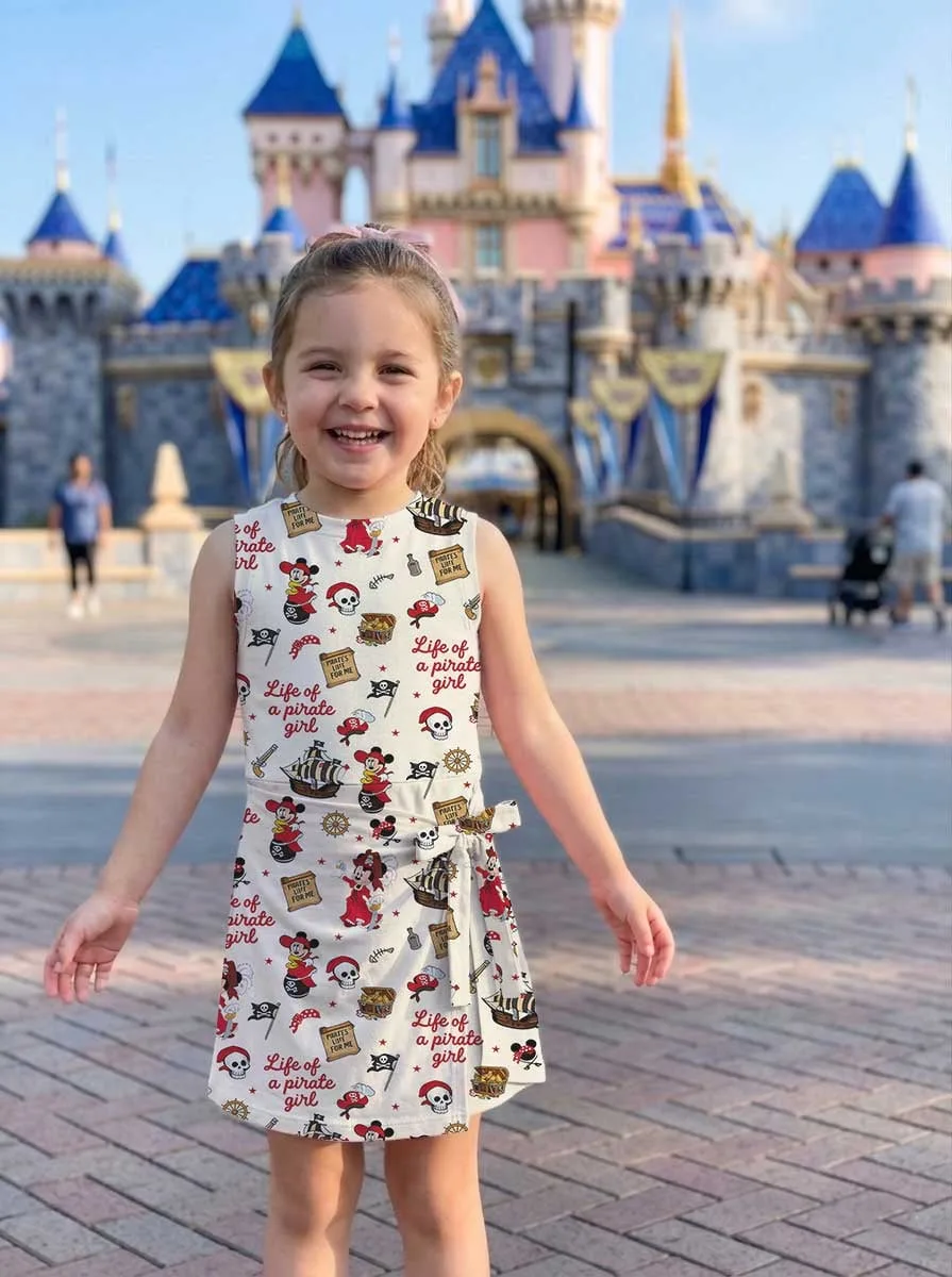 Girls Disney Mickey Pirate Treasure Map Tennis Dress Skirt, Family Matching Outfit - Image 8