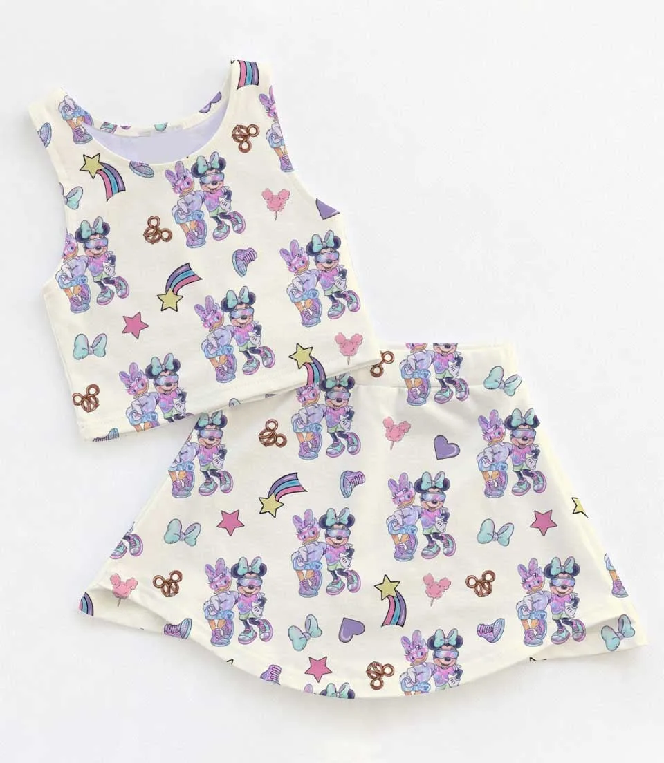 Women's Minnie & Daisy Besties Activewear Set, Athletic Dress & Skort Outfit, Family Matching Sportswear