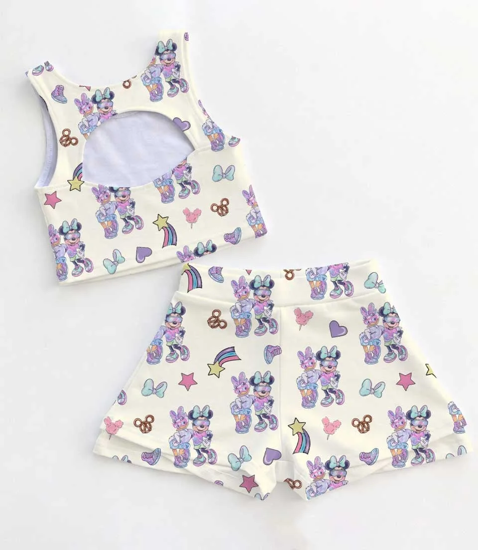 Women's Minnie & Daisy Besties Activewear Set, Athletic Dress & Skort Outfit, Family Matching Sportswear - Image 2