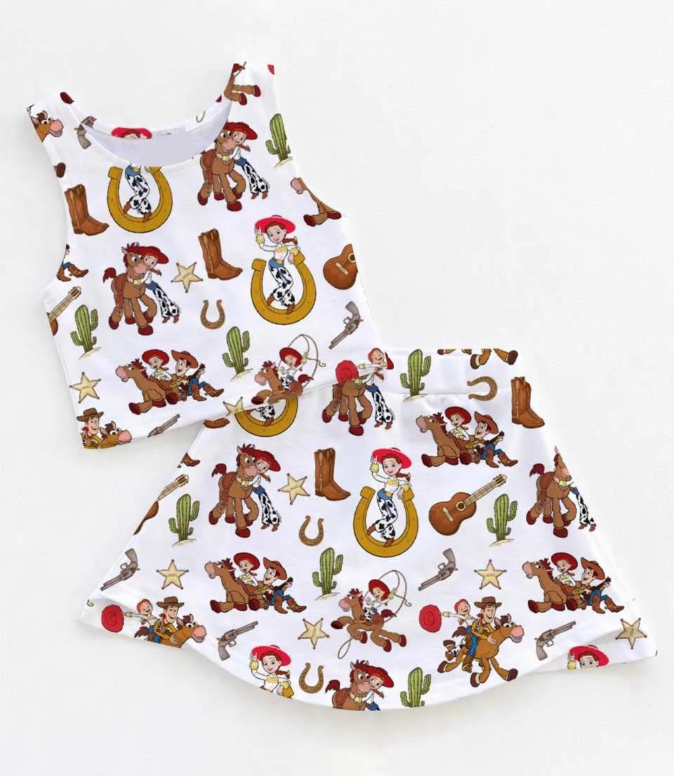 Women's Toy Story Mommy & Me Activewear Set, Woody & Buzz Athletic Dress & Skort Outfit