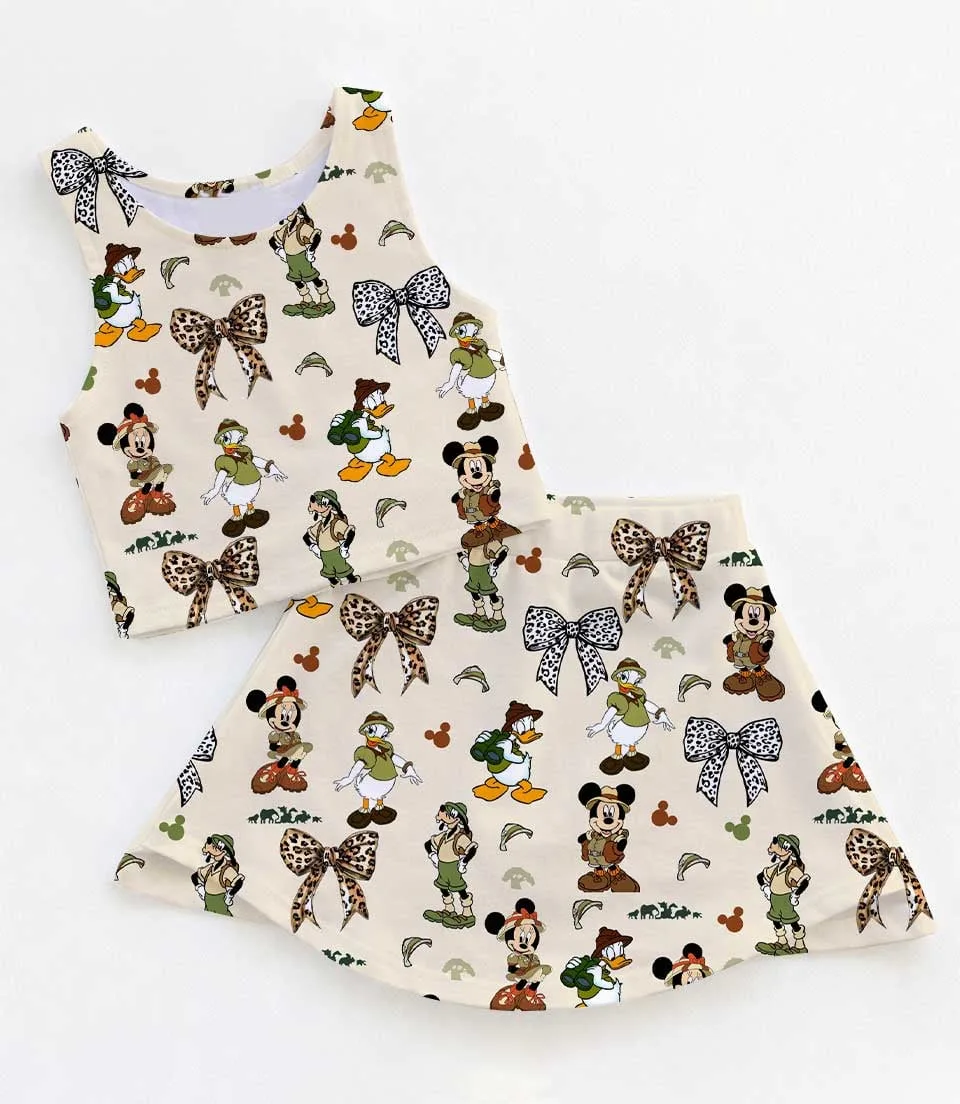 Women's Disney Safari Activewear Set, Jungle Adventure Athletic Dress & Skort Outfit