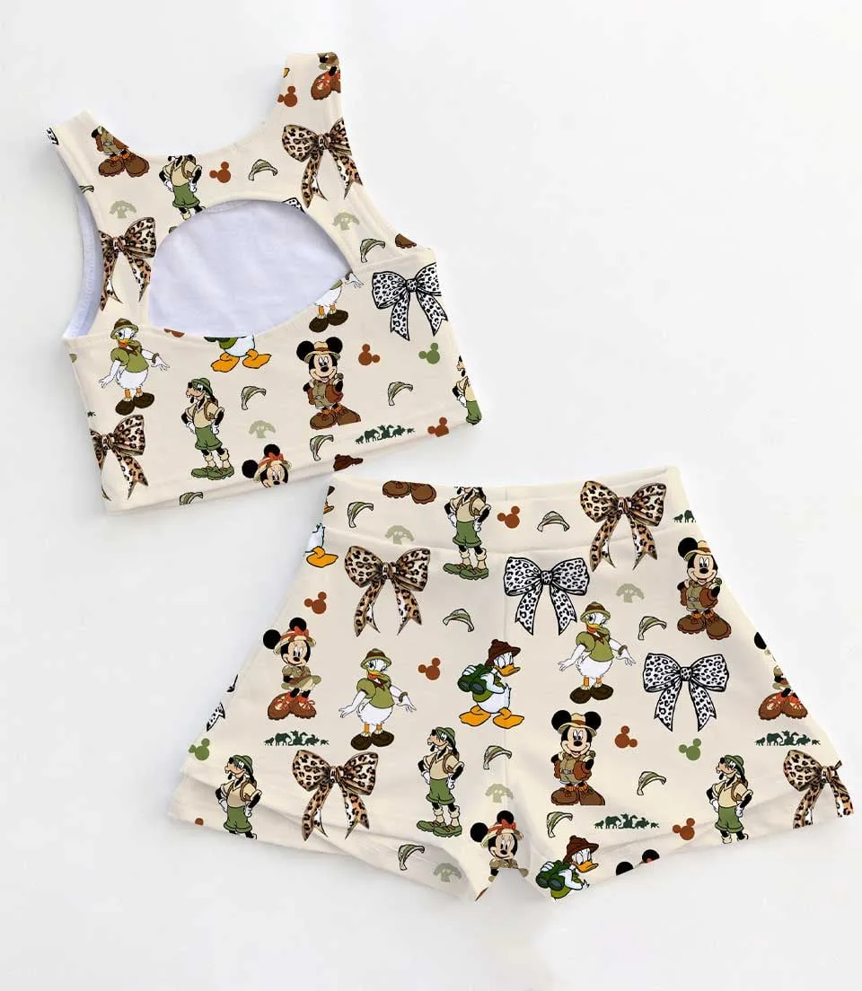 Women's Disney Safari Activewear Set, Jungle Adventure Athletic Dress & Skort Outfit - Image 2