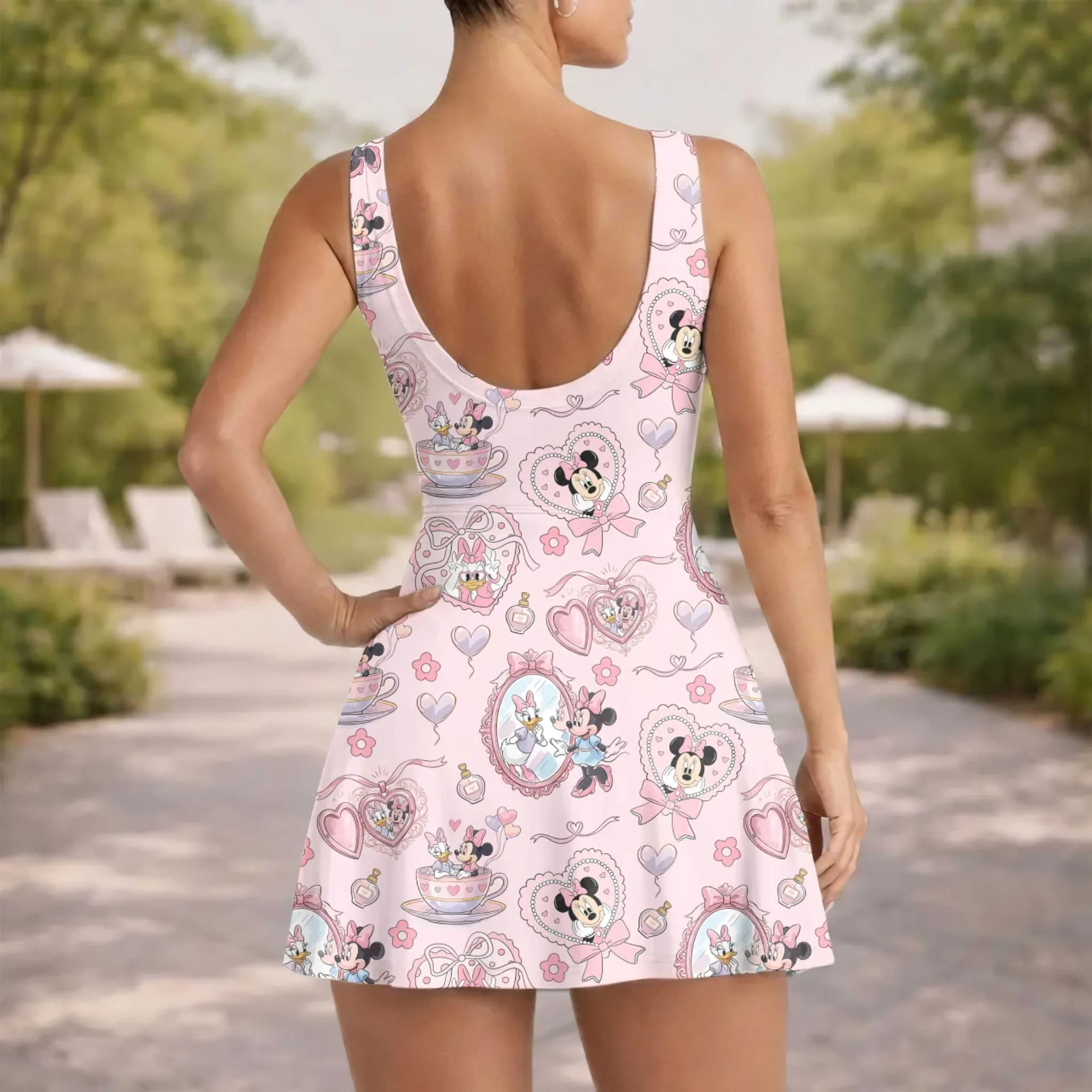 Girls Minnie Daisy Bestie Tennis Dress Skirt, Family Matching Disney Outfit - Image 5
