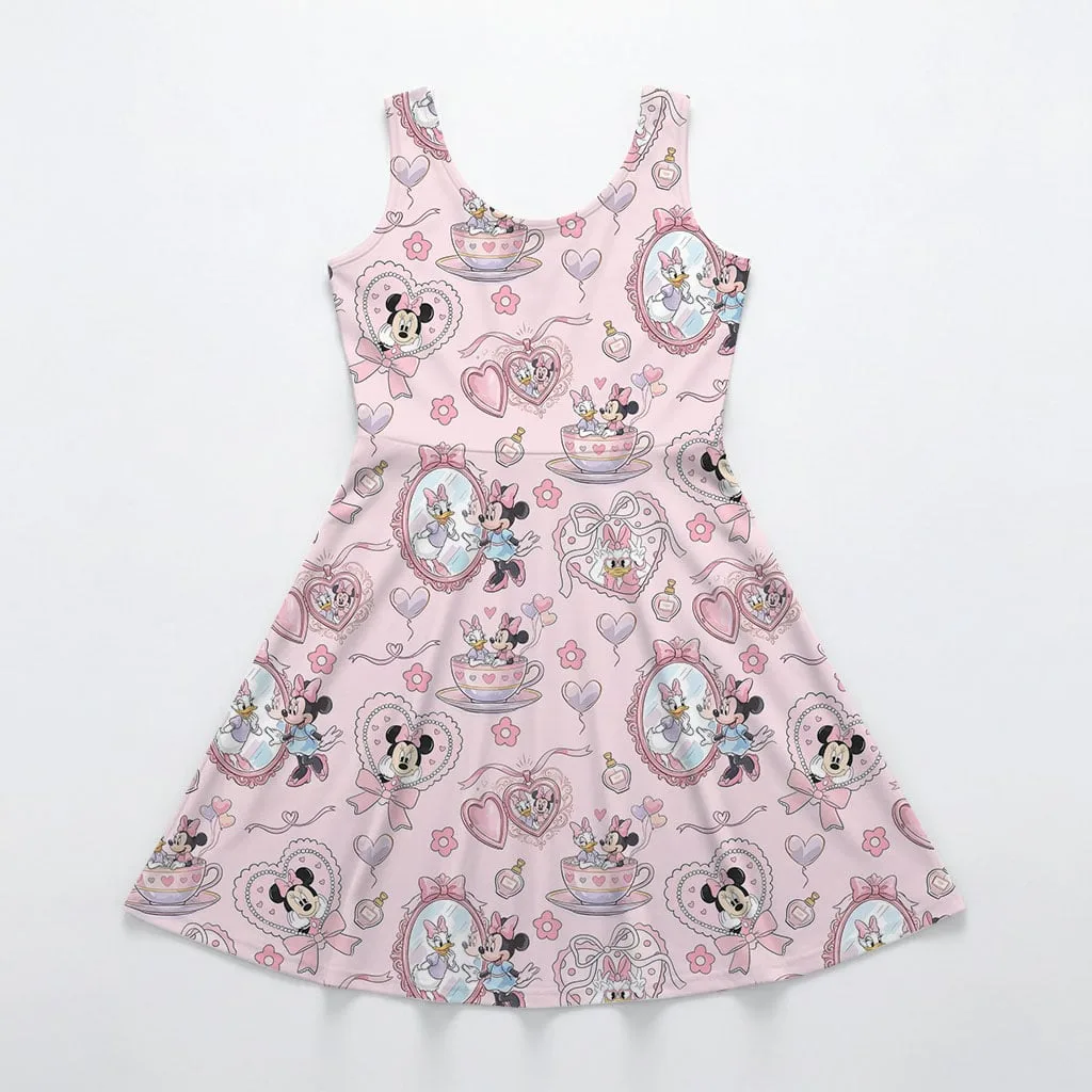 Disney Minnie And Daisy Pink Mommy & Me Dress, Mama Mini Family Matching Outfit - Image 4