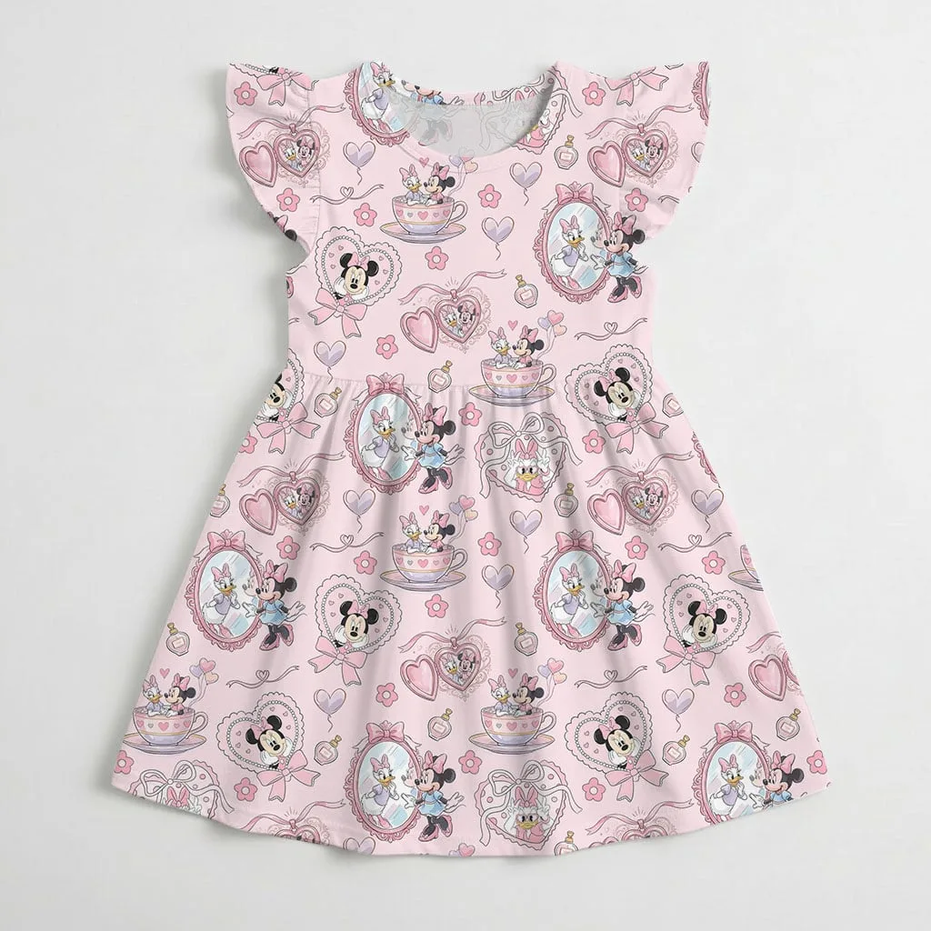 Disney Minnie And Daisy Pink Mommy & Me Dress, Mama Mini Family Matching Outfit - Image 5