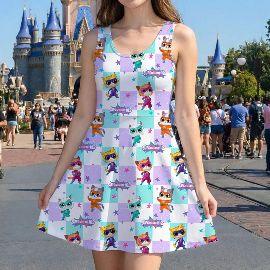 Super Kitties Coquette Ruffle Dress, Girls Summer Vacation Outfit - Image 9