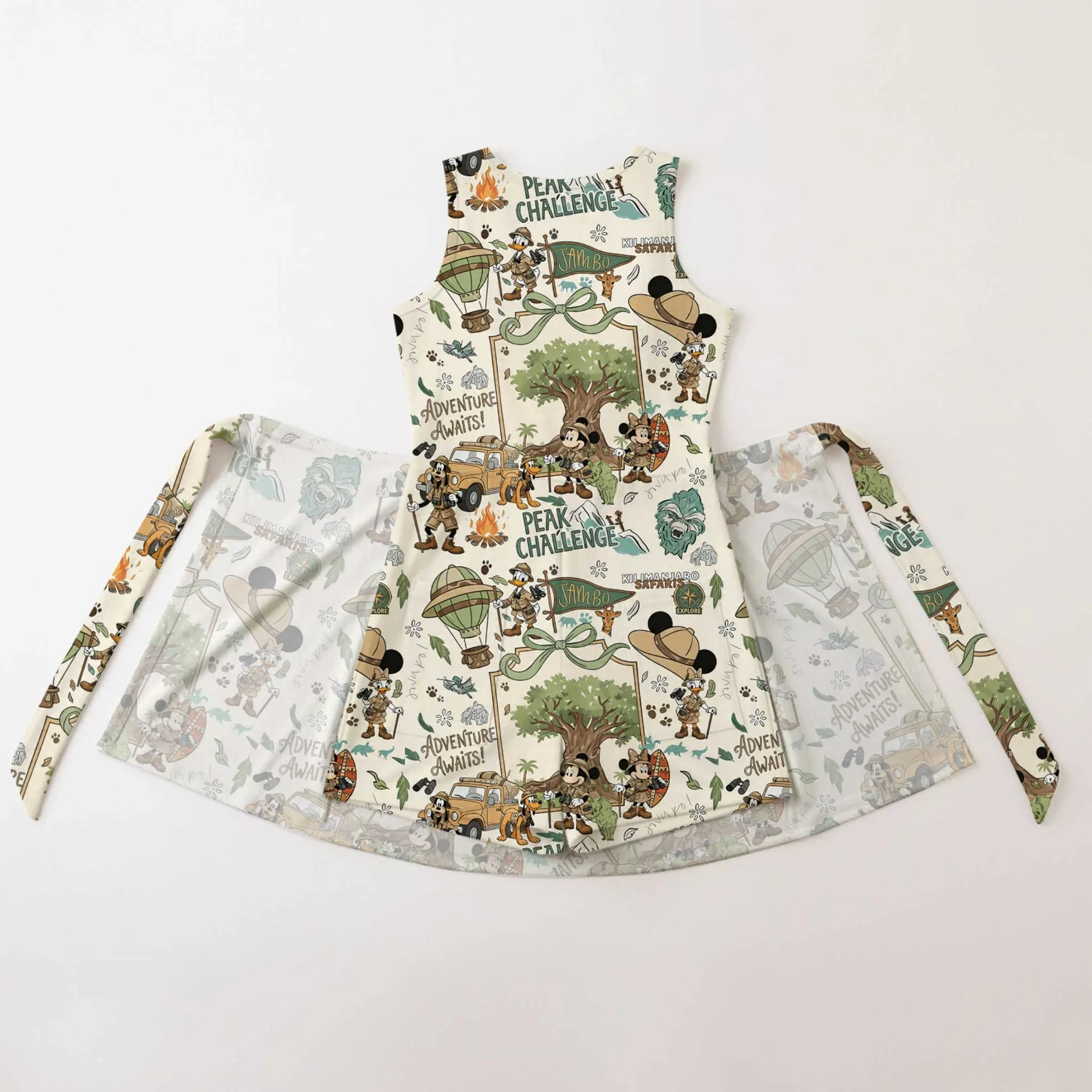 Girls Safari Mickey Minnie Tennis Dress Skirt, Family Matching Animal Kingdom Outfit - Image 2
