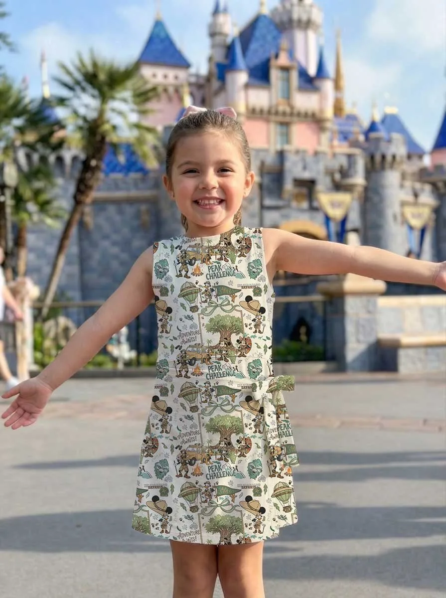 Girls Safari Mickey Minnie Tennis Dress Skirt, Family Matching Animal Kingdom Outfit - Image 7