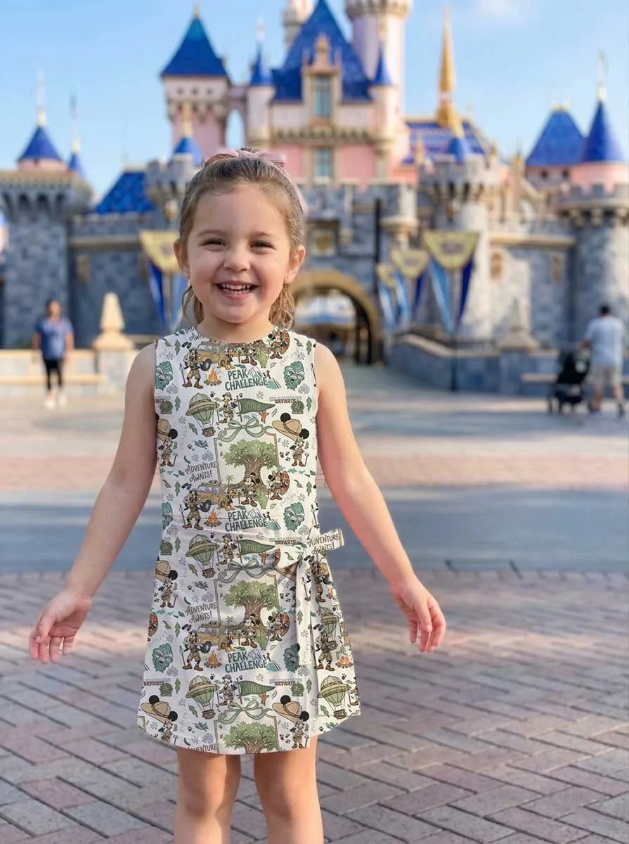 Girls Safari Mickey Minnie Tennis Dress Skirt, Family Matching Animal Kingdom Outfit - Image 8