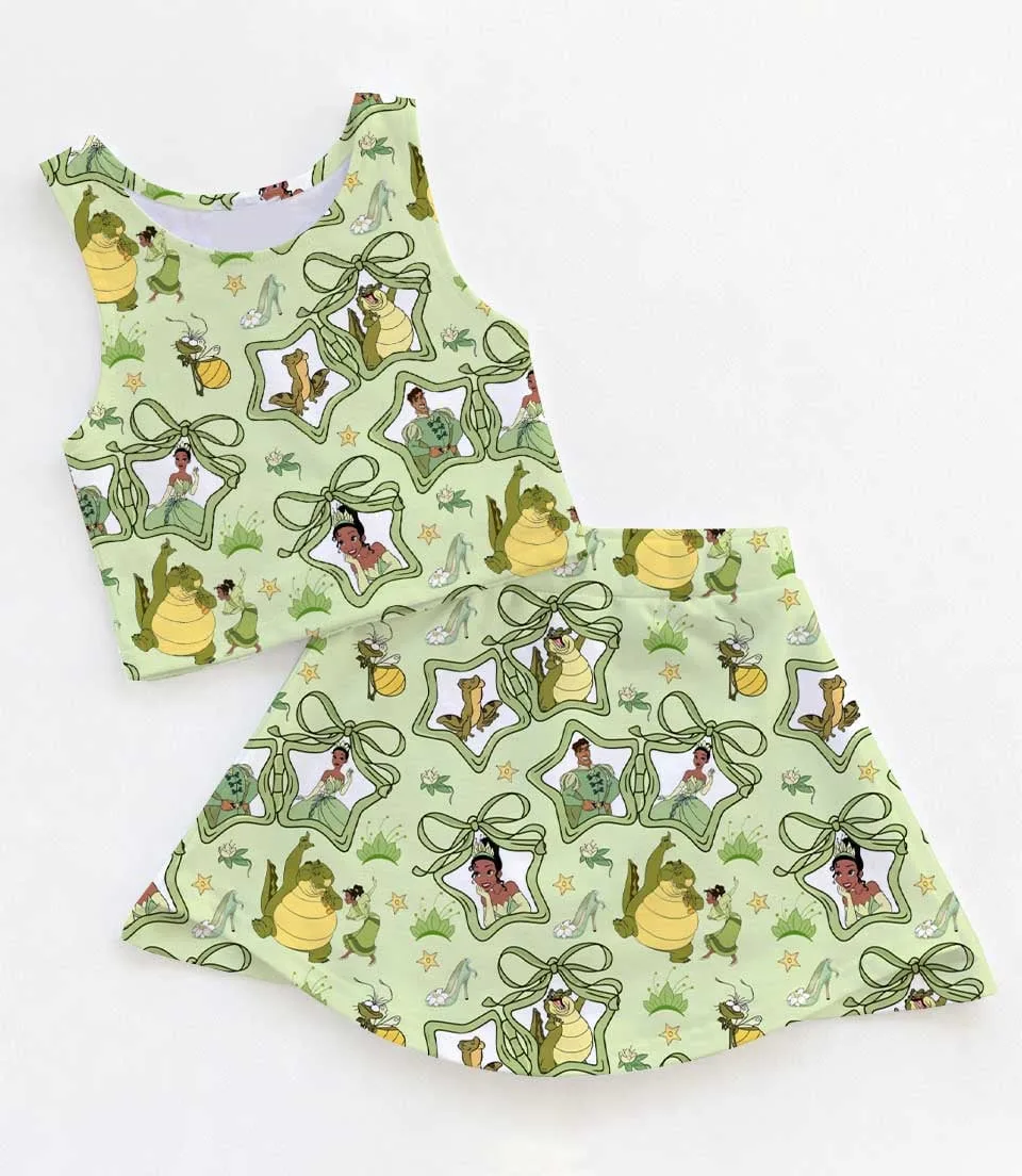 Women's Tiana Activewear Set, Princess Athletic Dress & Skort Outfit, Family Matching Sportswear