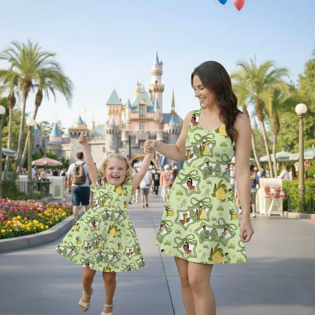 Disney Princess Tiana Mommy & Me Dress, Mama Mini Family Matching Outfit - Image 2