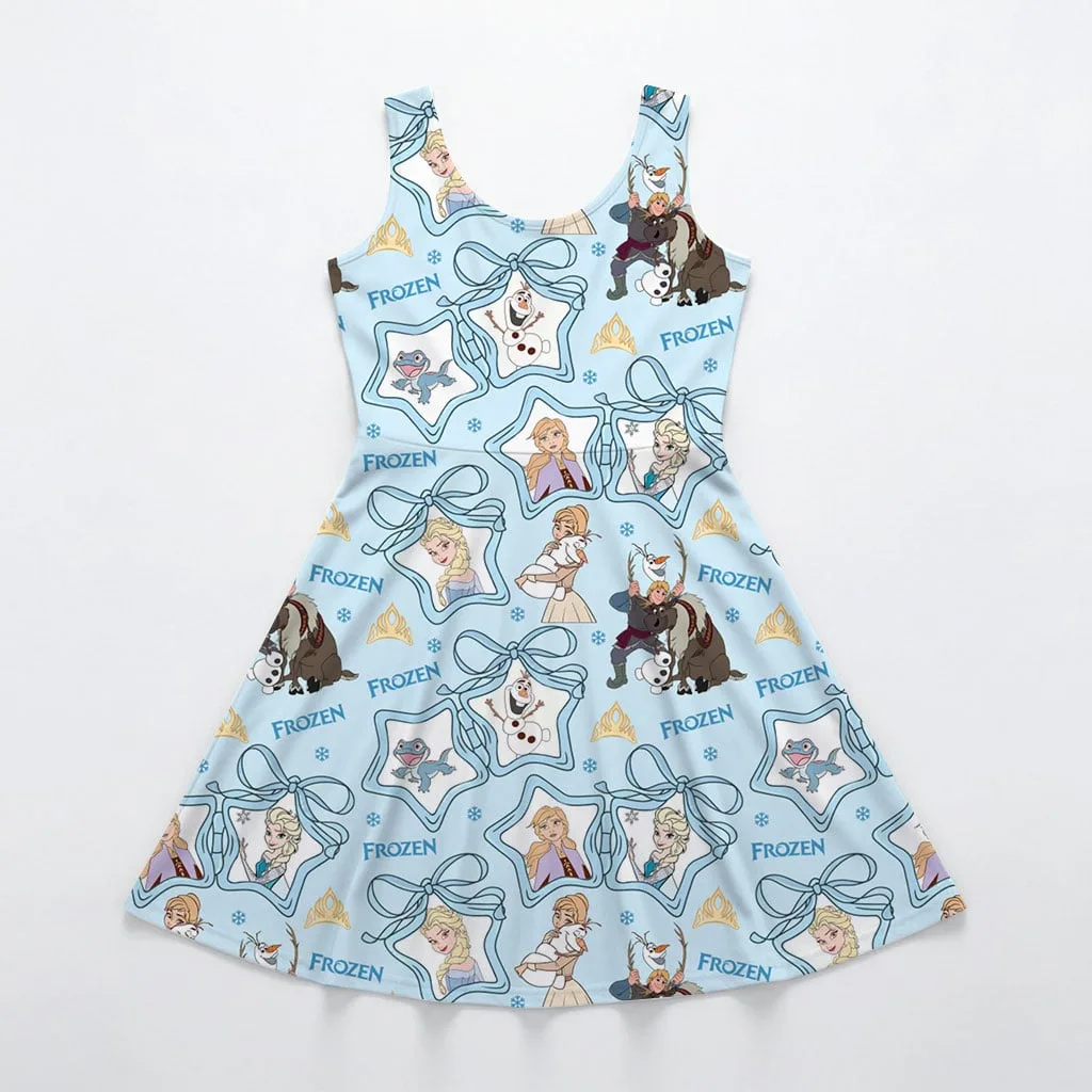 Disney Princess Elsa And Prince Stars Mommy & Me Dress, Mama Mini Family Matching Outfit - Image 3