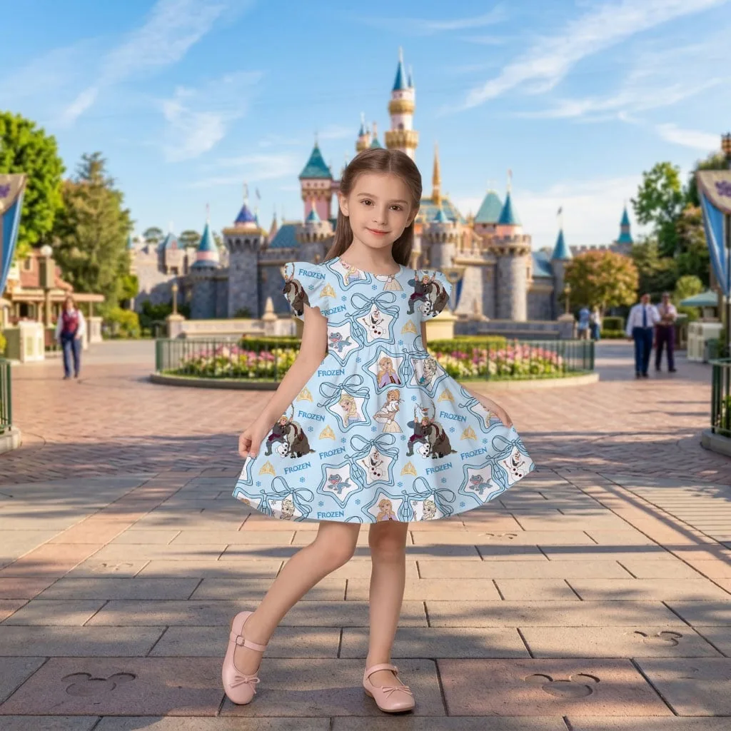 Disney Princess Elsa And Prince Stars Mommy & Me Dress, Mama Mini Family Matching Outfit - Image 7