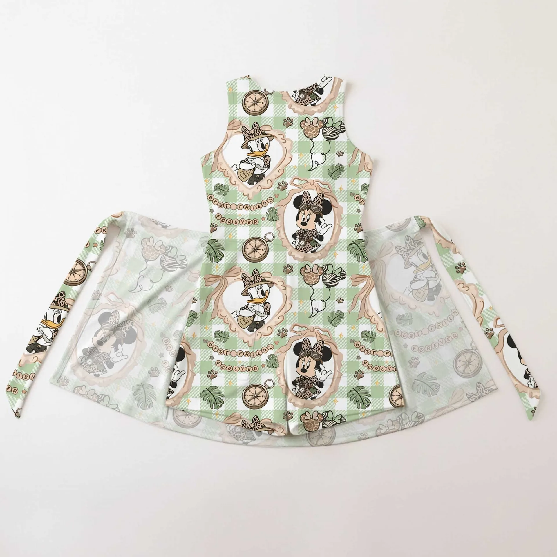Girls Minnie Daisy Leopard Tennis Dress Skirt, Family Matching Animal Kingdom Outfit - Image 3
