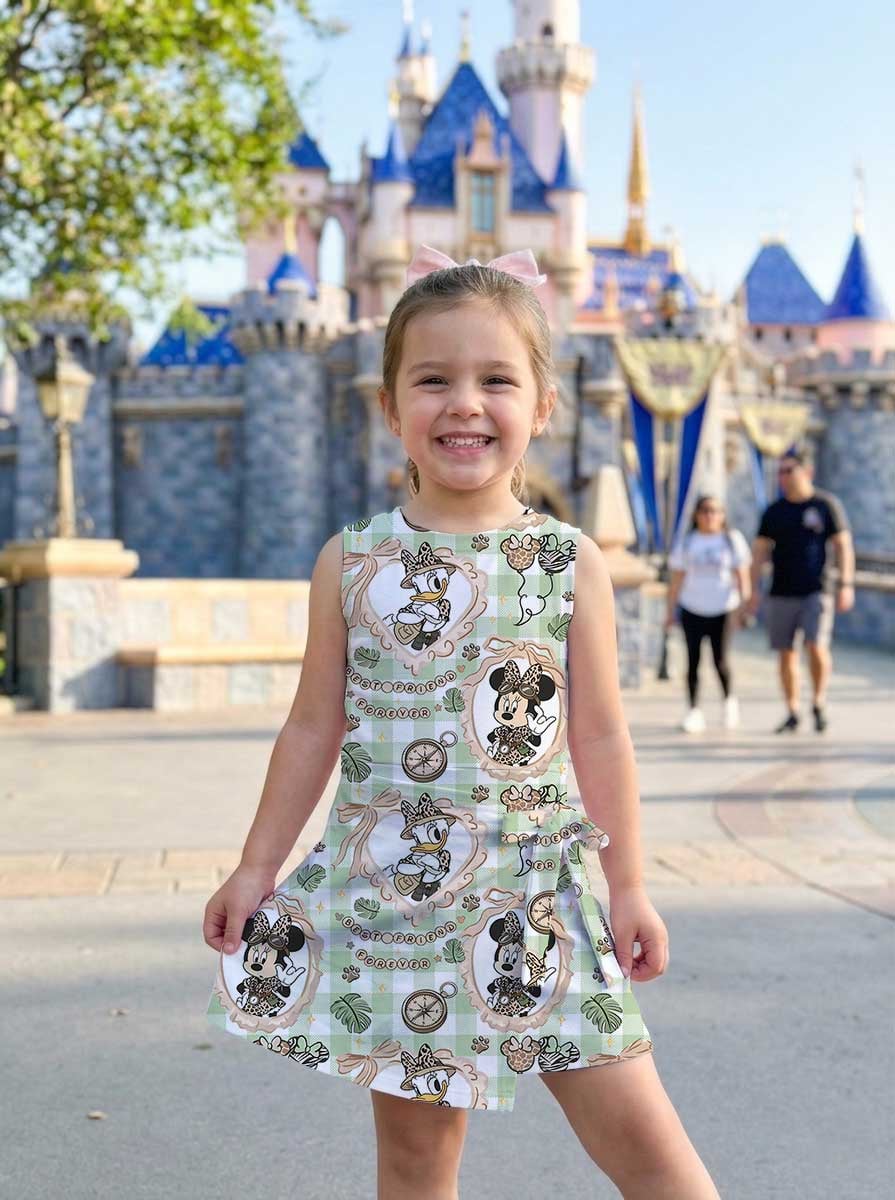 Girls Minnie Daisy Leopard Tennis Dress Skirt, Family Matching Animal Kingdom Outfit - Image 7