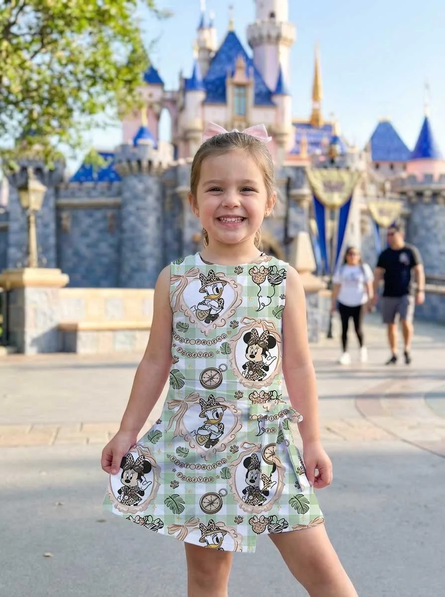 Girls Minnie Daisy Leopard Tennis Dress Skirt, Family Matching Animal Kingdom Outfit - Image 7