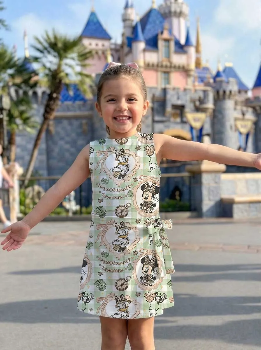 Girls Minnie Daisy Leopard Tennis Dress Skirt, Family Matching Animal Kingdom Outfit - Image 2