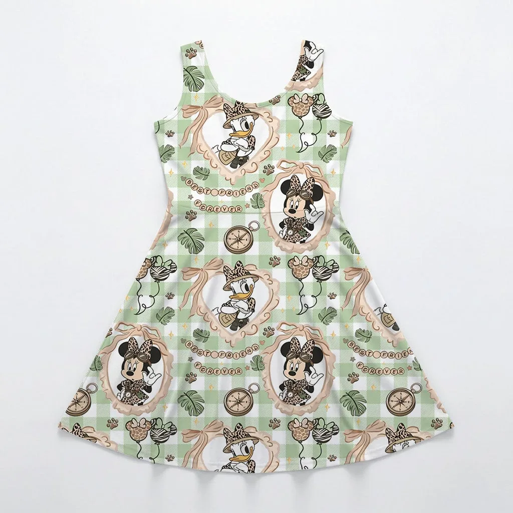 Disney Minnie Daisy Leopard Hat Pattern Mommy & Me Dress, Mama Mini Family Matching Outfit - Image 3