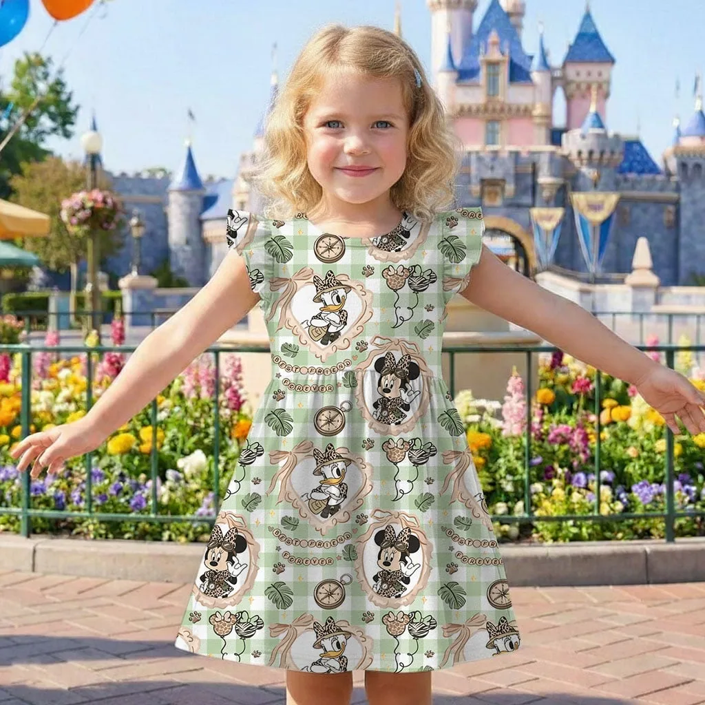 Disney Minnie Daisy Leopard Hat Pattern Mommy & Me Dress, Mama Mini Family Matching Outfit - Image 7