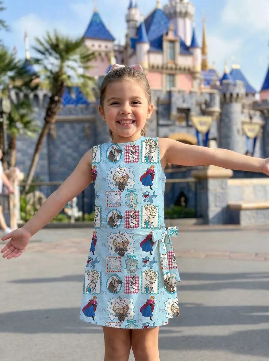 Girls Disney Elsa Frozen Blue Princess Tennis Dress Skirt, Family Matching Outfit - Image 7