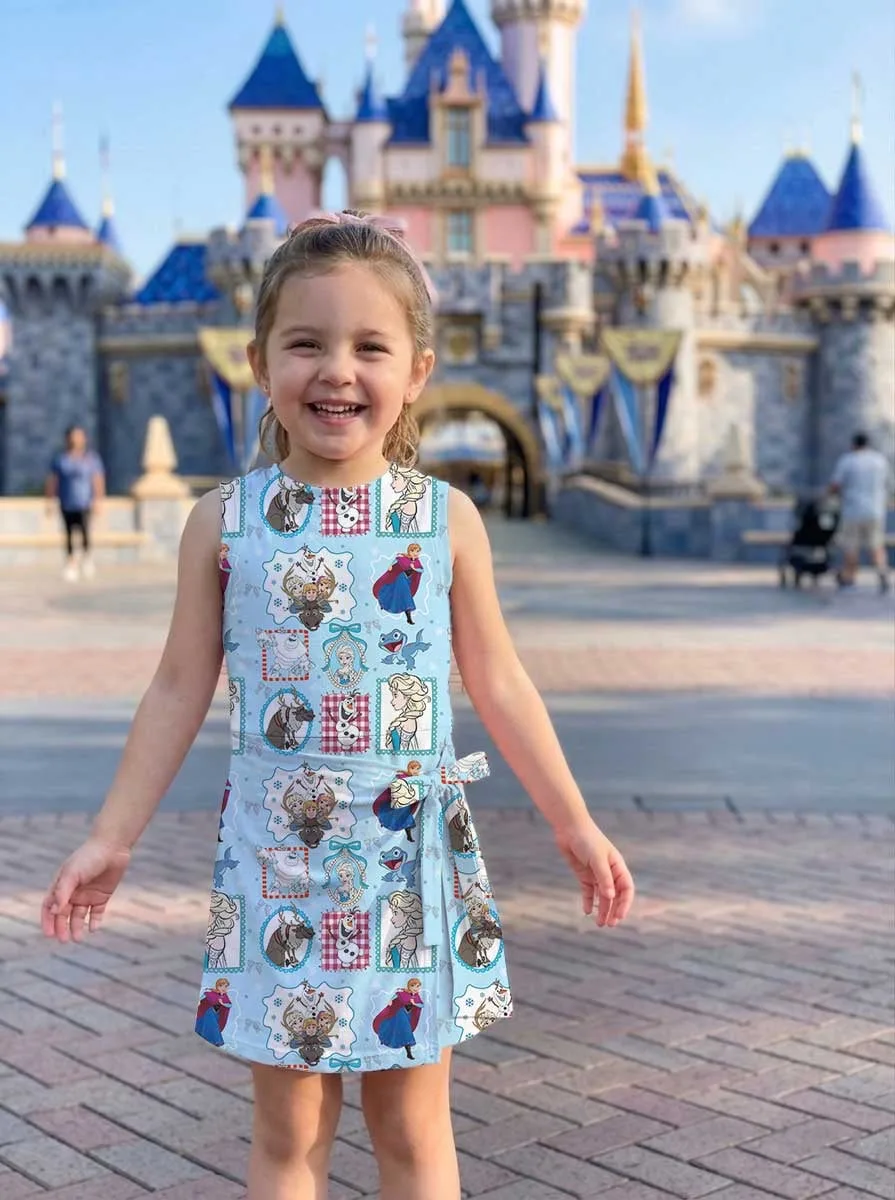 Girls Disney Elsa Frozen Blue Princess Tennis Dress Skirt, Family Matching Outfit - Image 8
