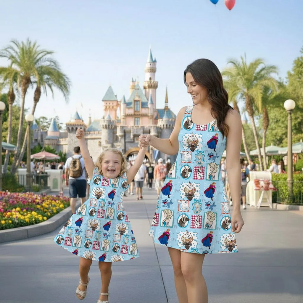 Disney Princess Elsa And Friends Mommy & Me Dress, Mama Mini Family Matching Outfit - Image 2