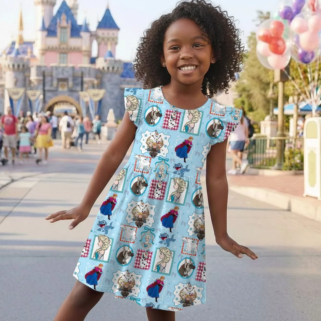 Disney Princess Elsa And Friends Mommy & Me Dress, Mama Mini Family Matching Outfit - Image 7
