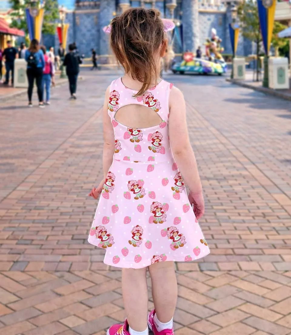 Women's Strawberry Shortcake Activewear Set, Boutique Athletic Dress & Skort Outfit, Family Matching Sportswear - Image 4