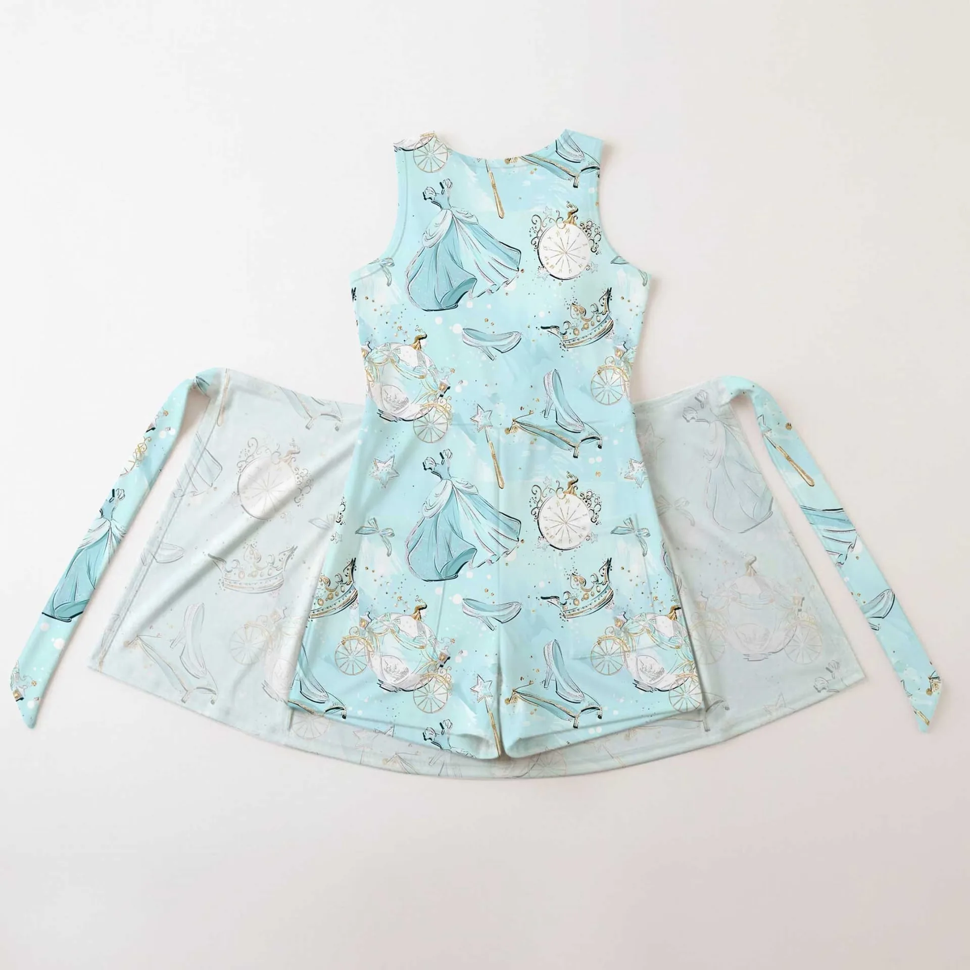 Girls Disney Cinderella Princess Fairytale Tennis Dress Skirt, Family Matching Outfit - Image 2