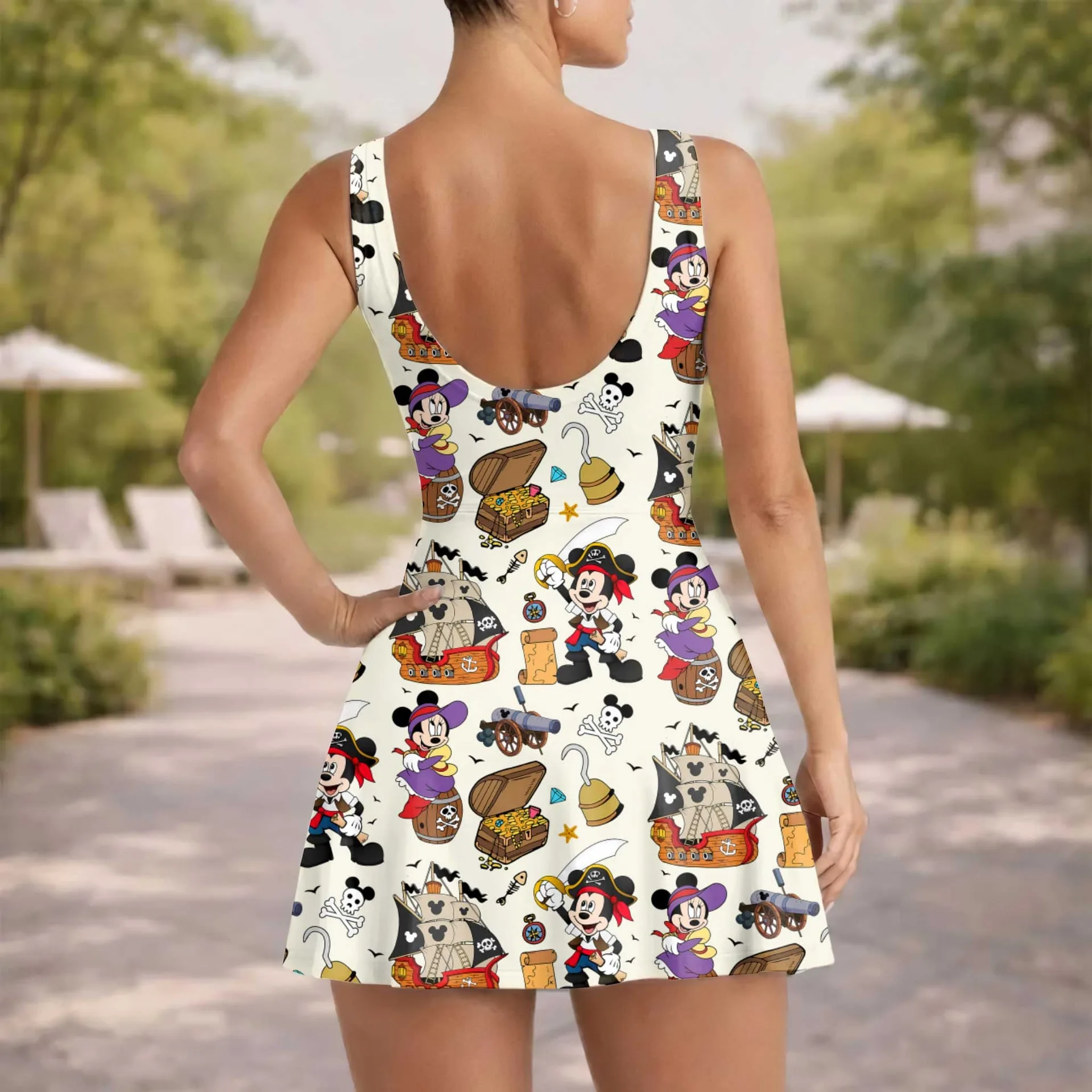 Girls Disney Pirate Adventure Tennis Dress Skirt, Family Matching Disney Outfit - Image 5