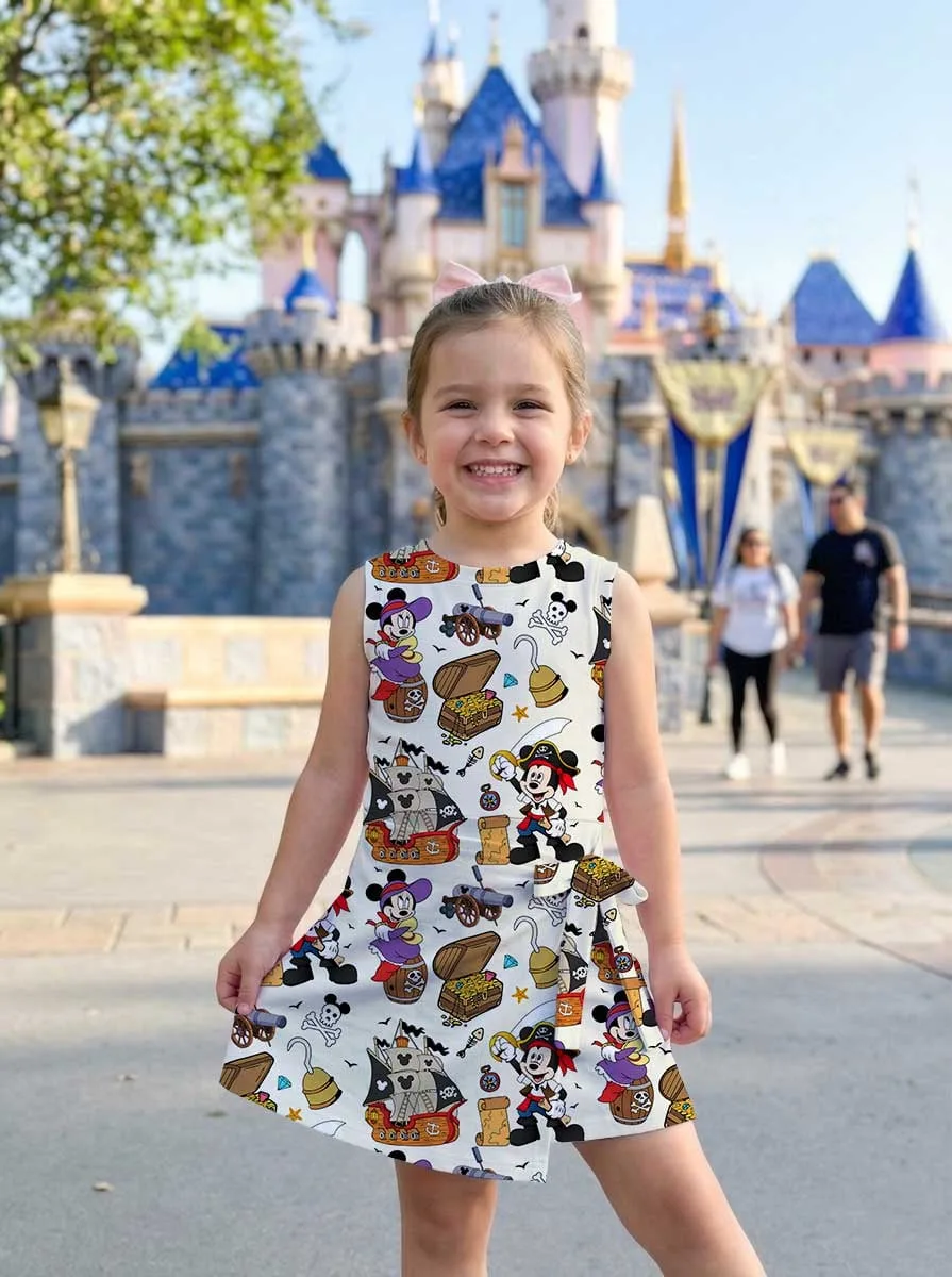 Girls Disney Pirate Adventure Tennis Dress Skirt, Family Matching Disney Outfit - Image 6
