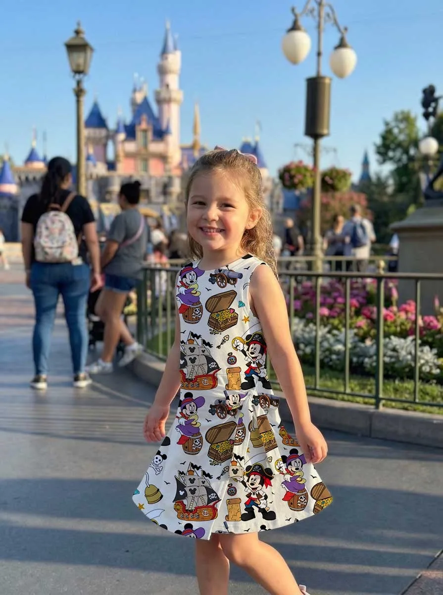 Girls Disney Pirate Adventure Tennis Dress Skirt, Family Matching Disney Outfit - Image 9