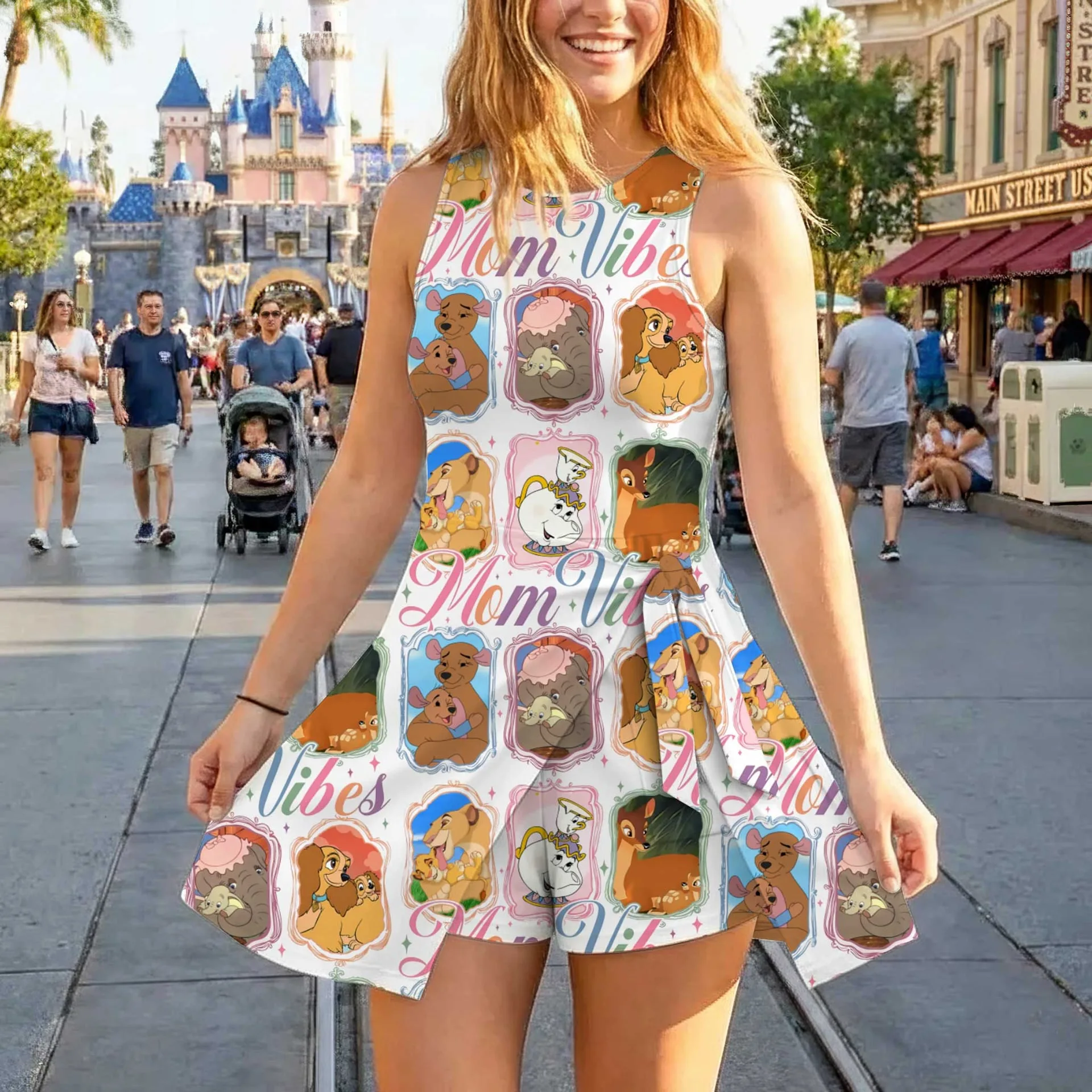 Girls Disney Mom Vibes Tennis Dress Skirt, Family Matching Outfit - Image 3