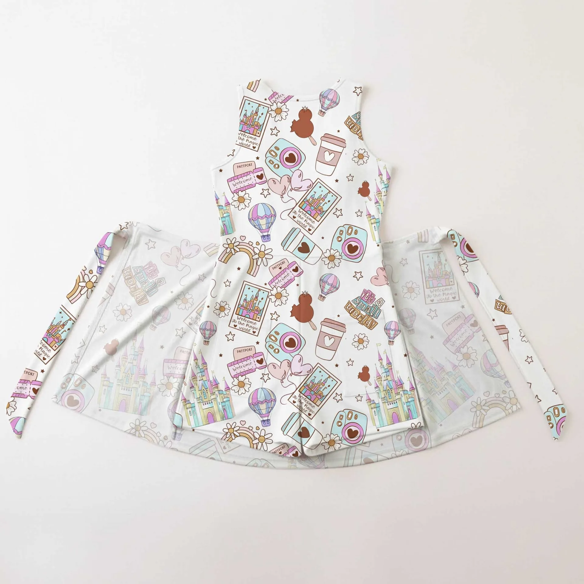 Girls Magical Disney Vacation Tennis Dress Skirt, Family Matching Outfit - Image 2