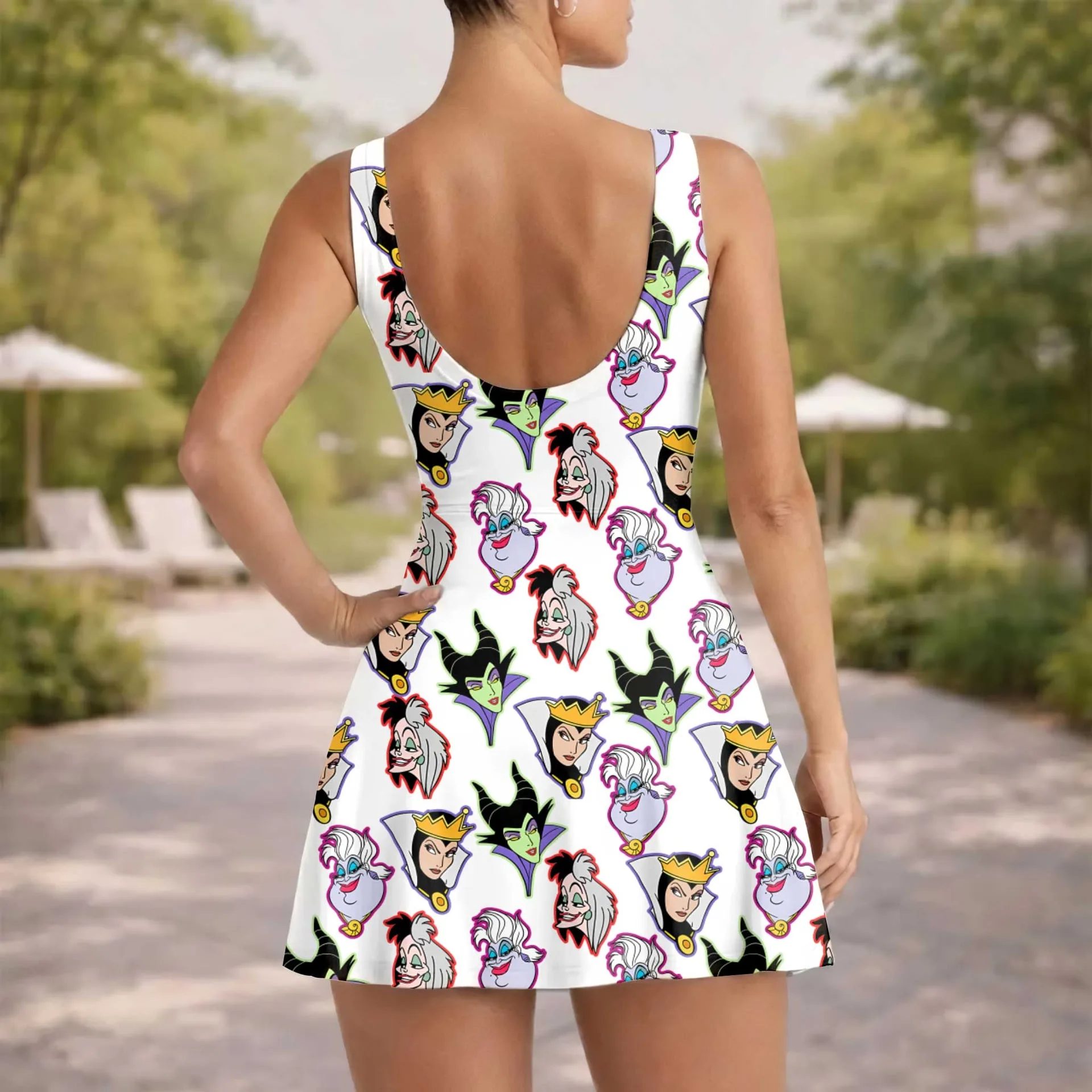 Girls Disney Villains Tennis Dress Skirt, Family Matching Disney Outfit - Image 3