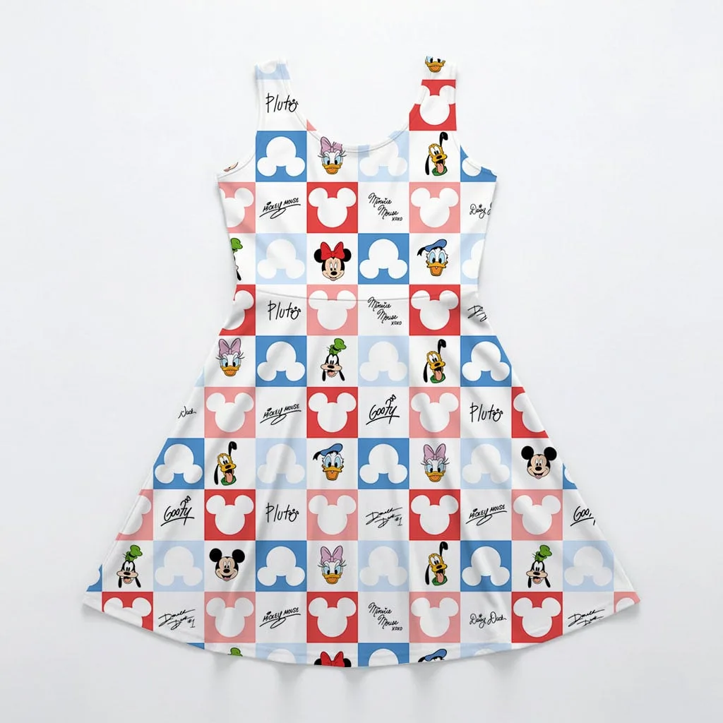 Disney Mickey Friends 4th of July Mommy & Me Dress, Mama Mini Family Matching Outfit - Image 3