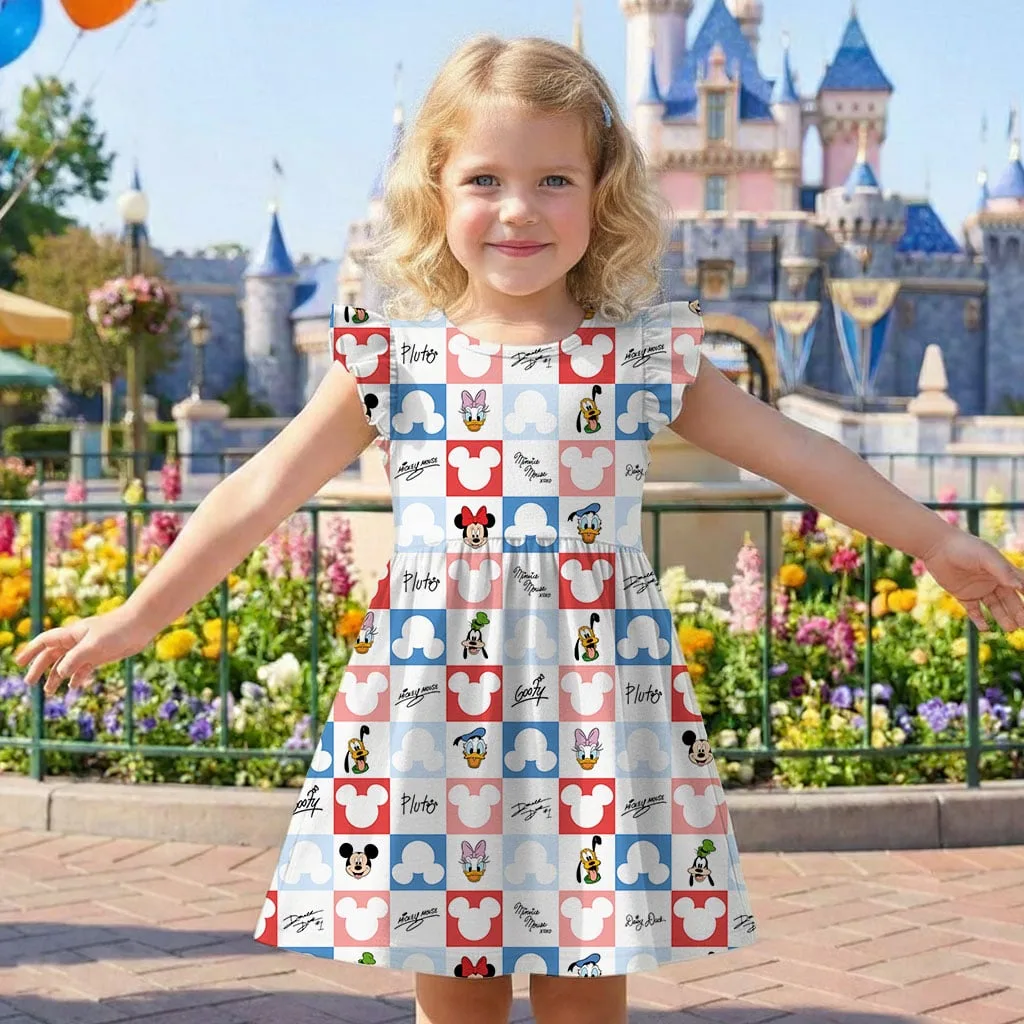 Disney Mickey Friends 4th of July Mommy & Me Dress, Mama Mini Family Matching Outfit - Image 6
