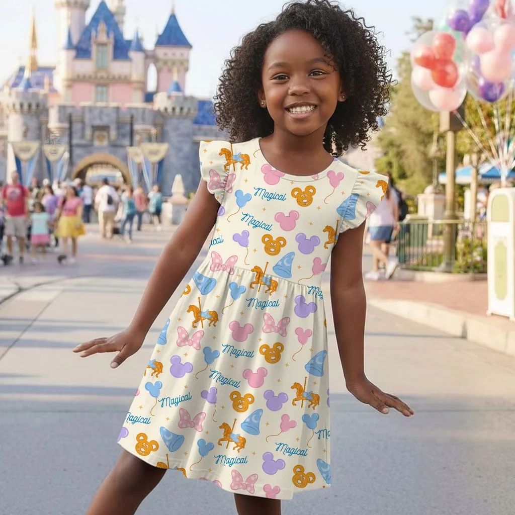 Disney Magical Castle Mommy & Me Dress, Mother Daughter Matching Princess Outfit, Magical Theme Family Dress - Image 5