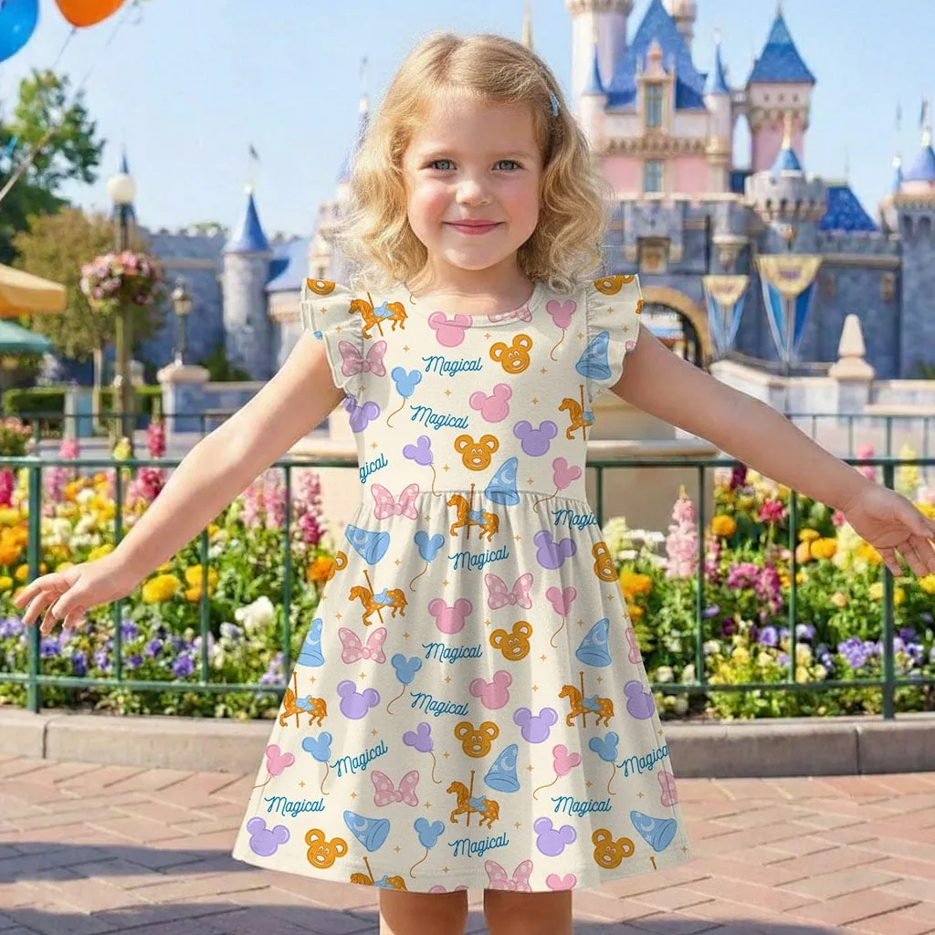 Disney Magical Castle Mommy & Me Dress, Mother Daughter Matching Princess Outfit, Magical Theme Family Dress - Image 6