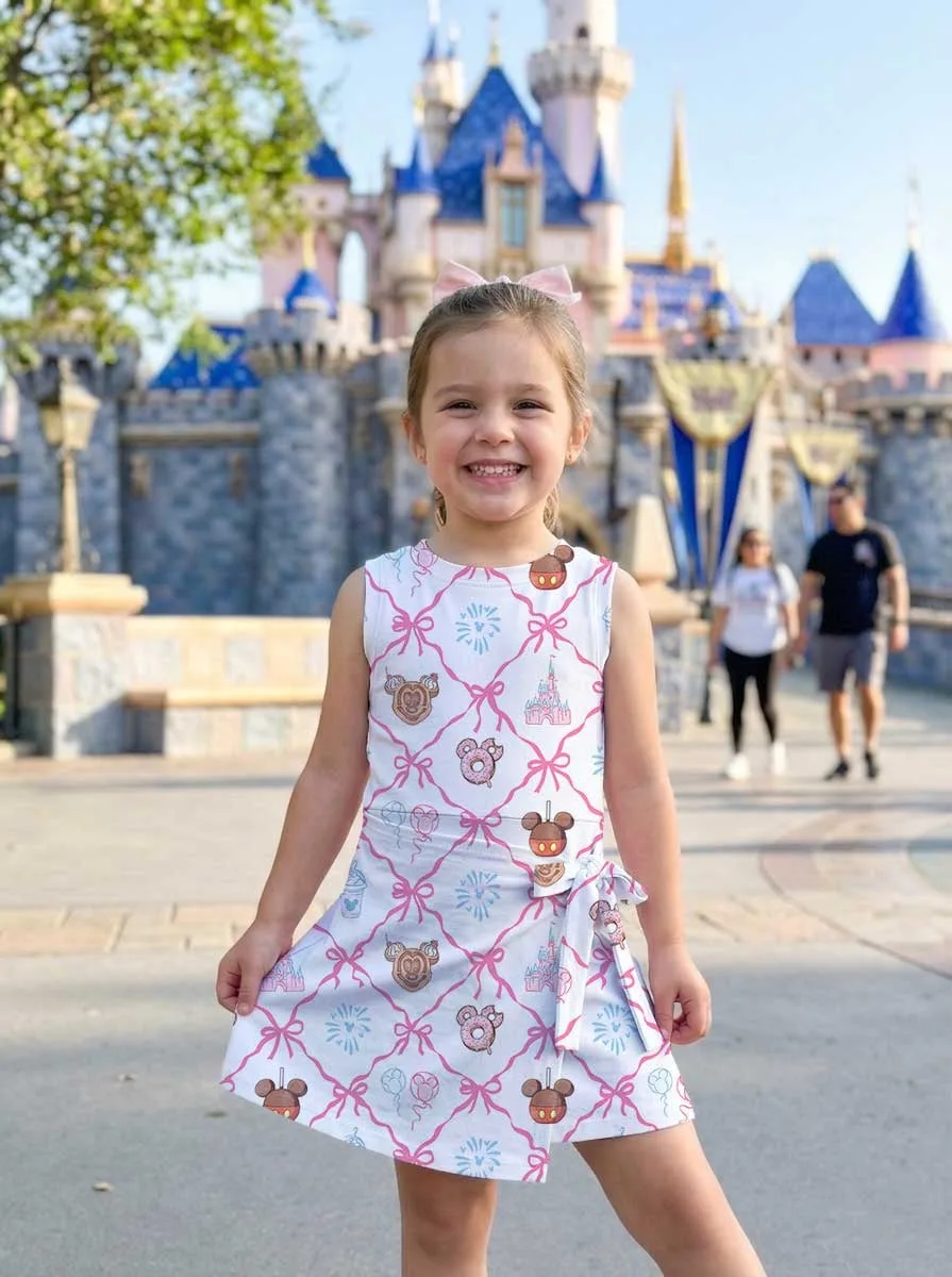 Girls Coquette Bow Mickey Icons Tennis Dress Skirt, Family Matching Disney Outfit - Image 6