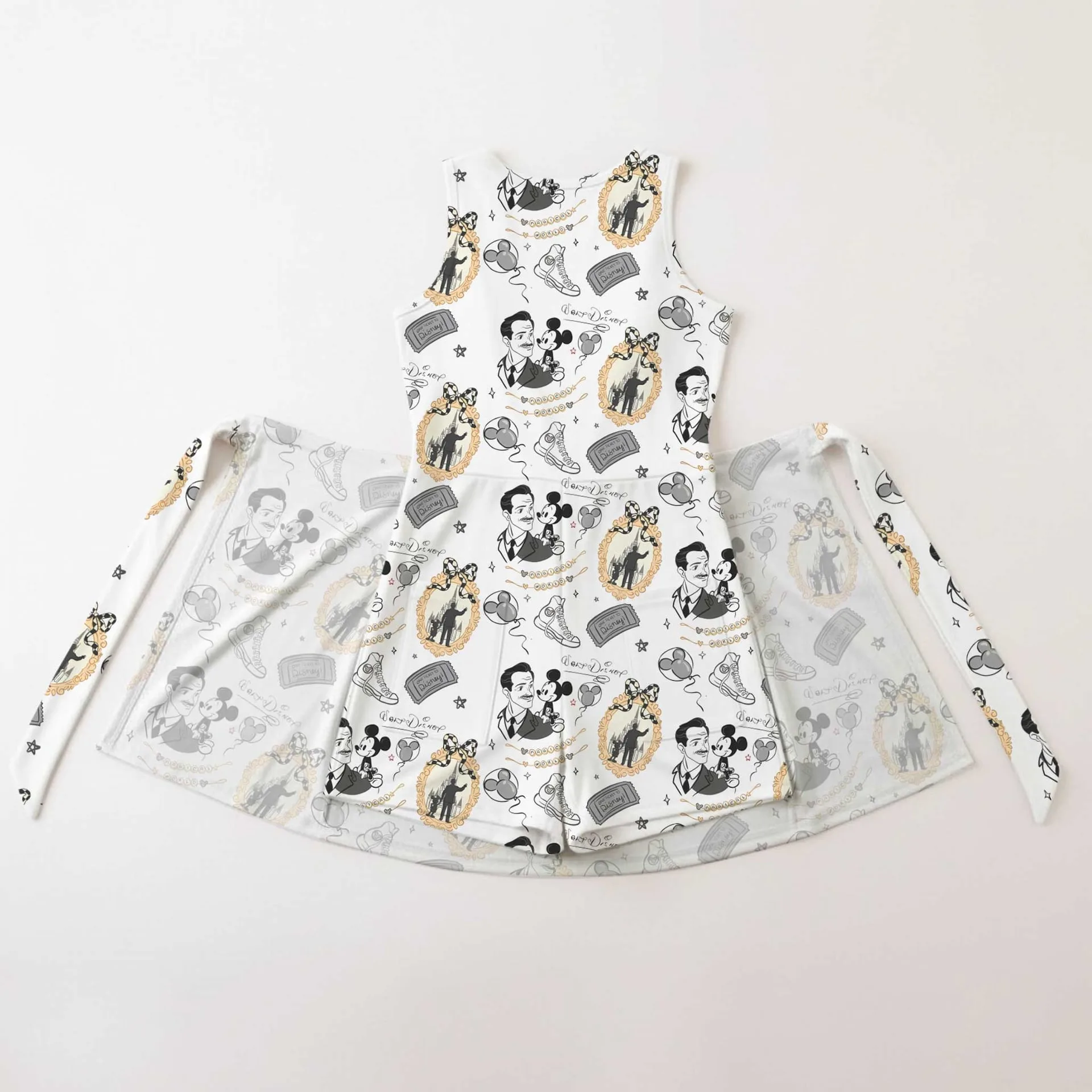 Girls Vintage Disney Parks Tennis Dress Skirt, Family Matching Disney Outfit - Image 2