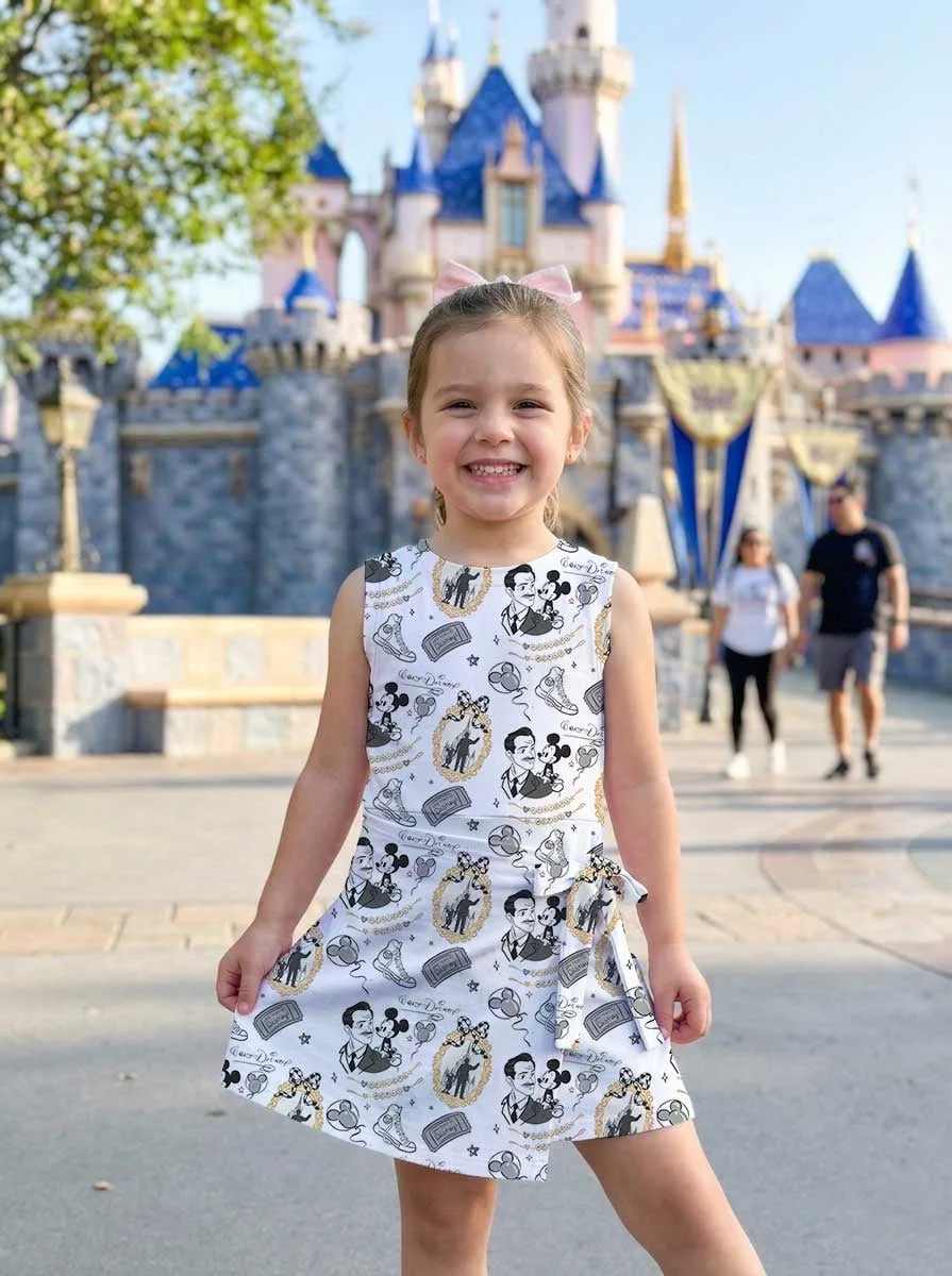 Girls Vintage Disney Parks Tennis Dress Skirt, Family Matching Disney Outfit - Image 6