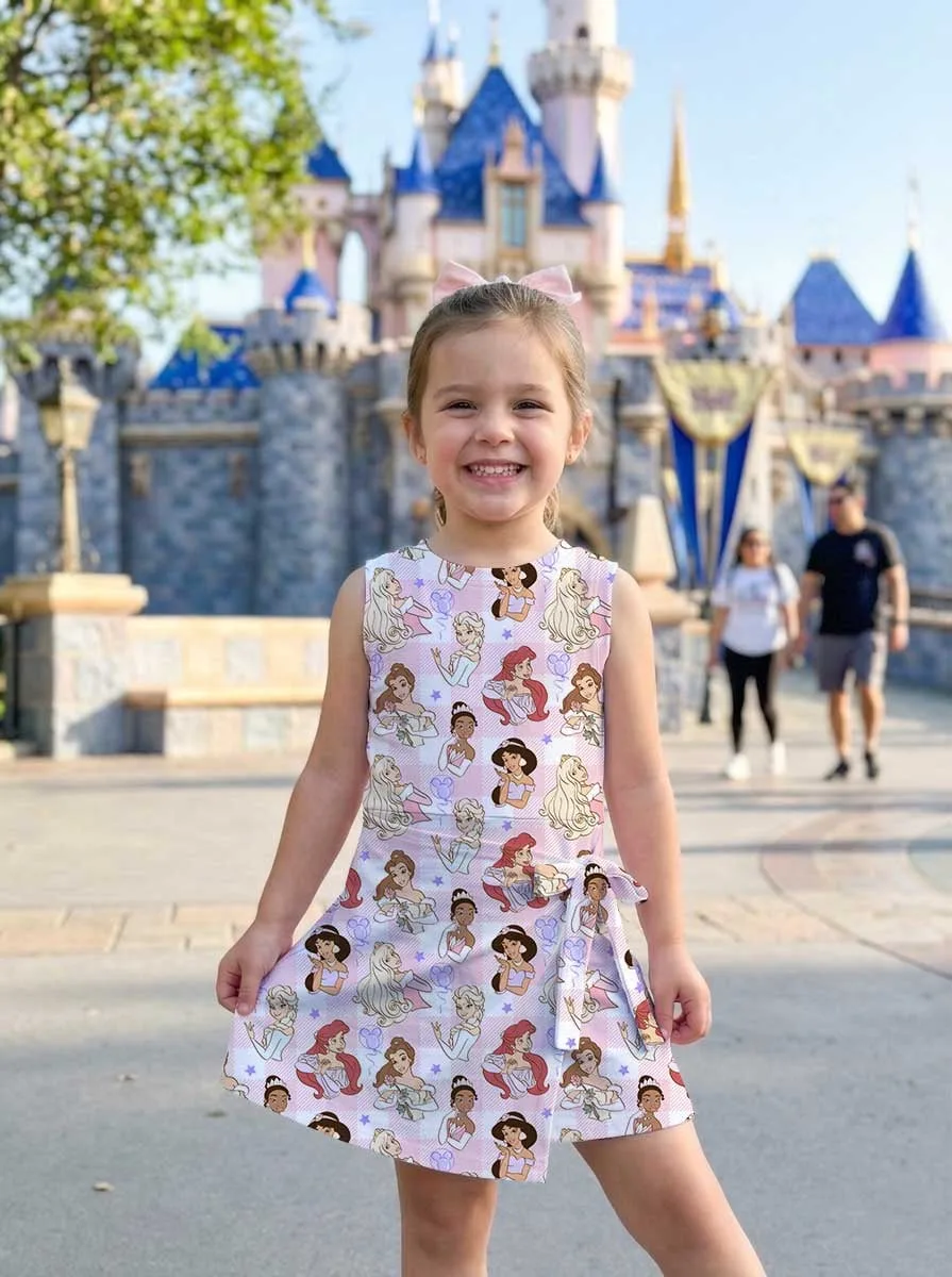 Girls Disney Princess Checkerboard Tennis Dress Skirt, Family Matching Disney Outfit - Image 6