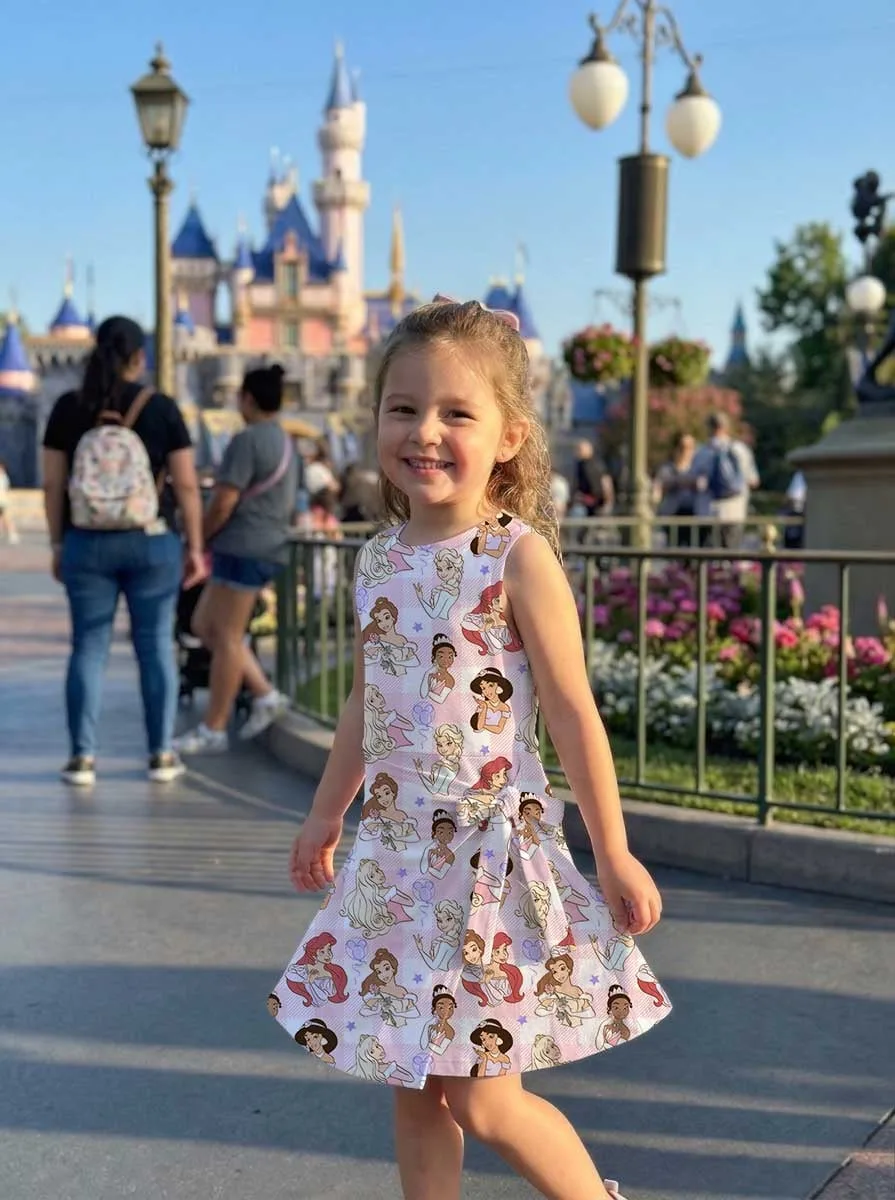 Girls Disney Princess Checkerboard Tennis Dress Skirt, Family Matching Disney Outfit - Image 9